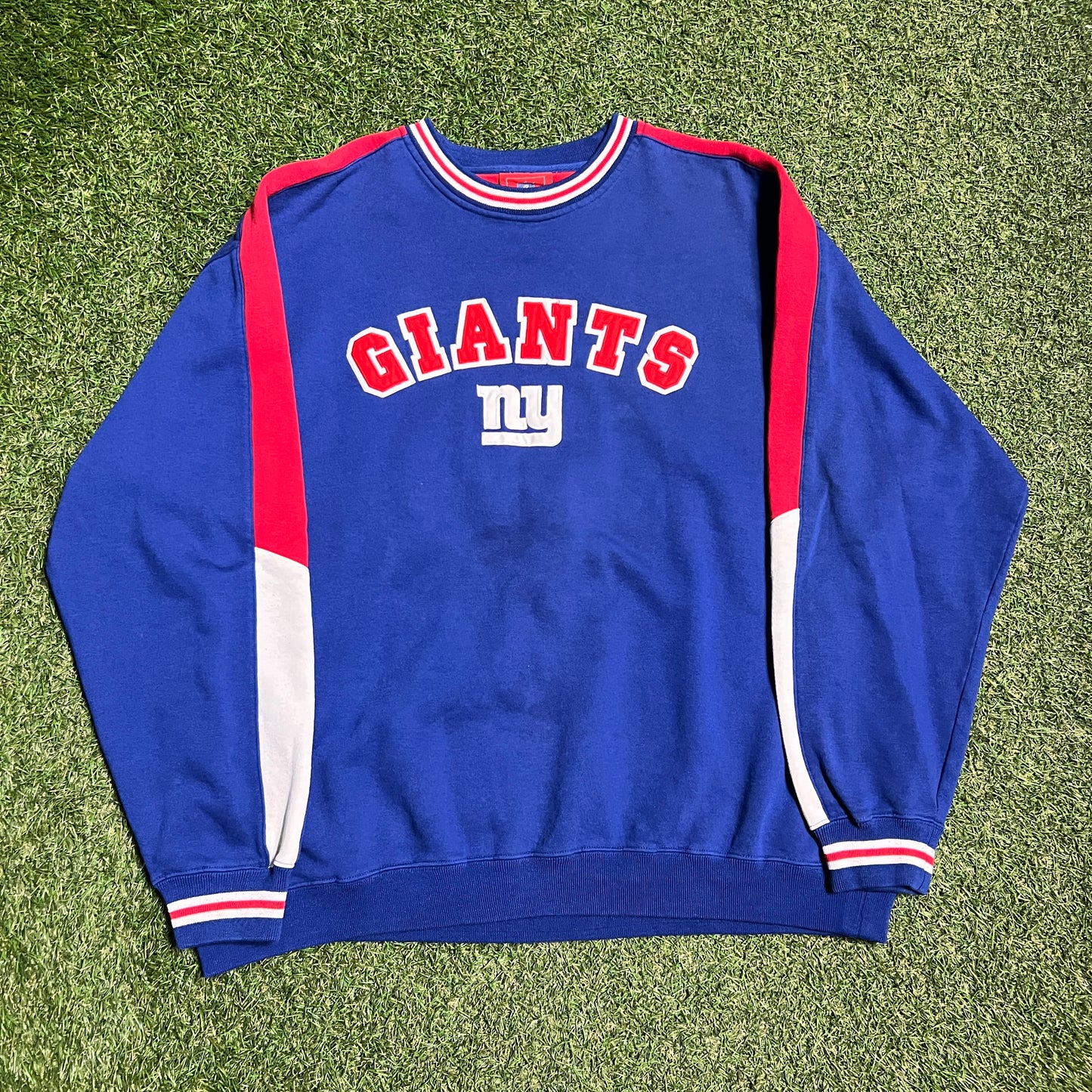 NY Giants NFL Tag Blue Crewneck Size XL USED v15659