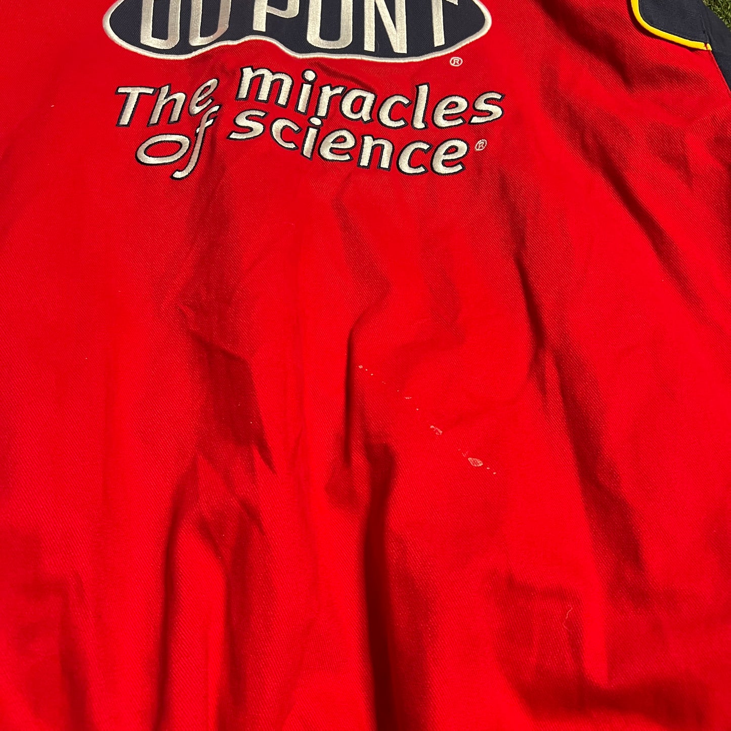 Y2K Nascar Dupont Jeff Gordon AOP Red Jacket Size XL USED v15675