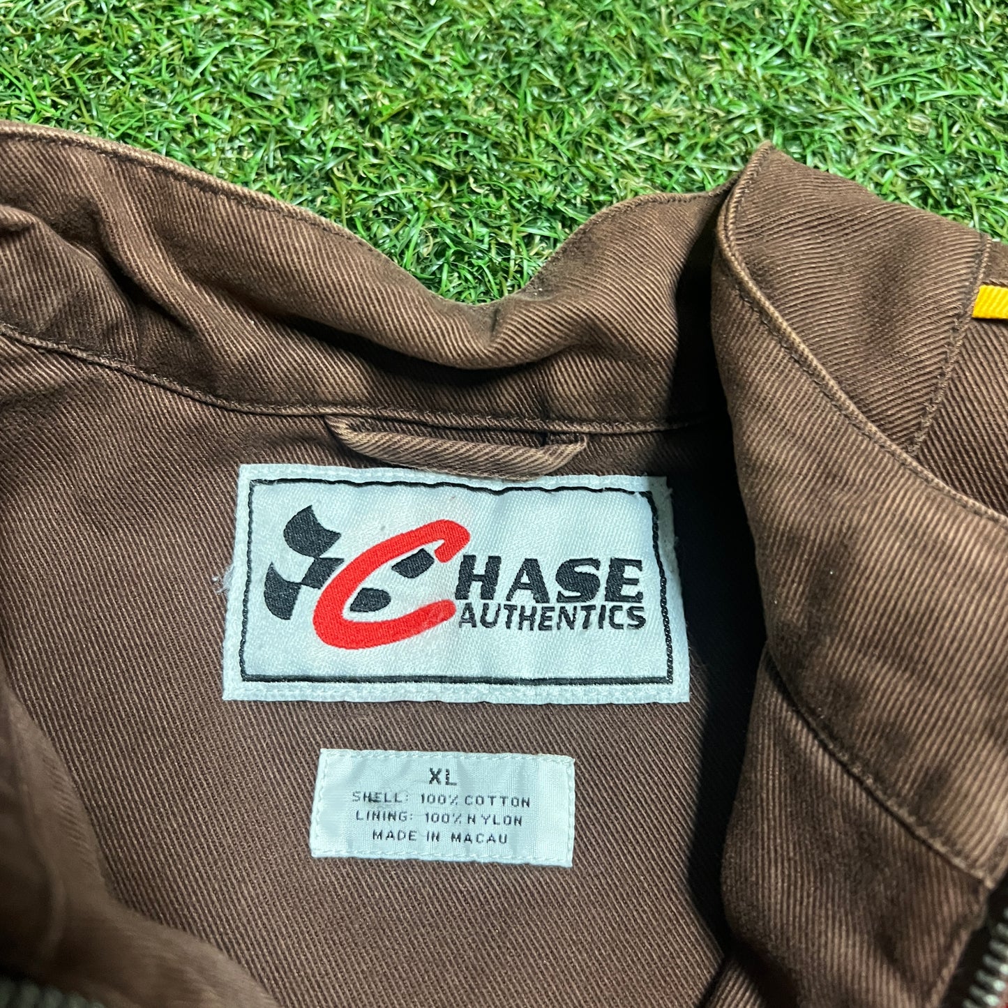 Y2K Nascar UPS Brown AOP Jacket Size XL USED v15672