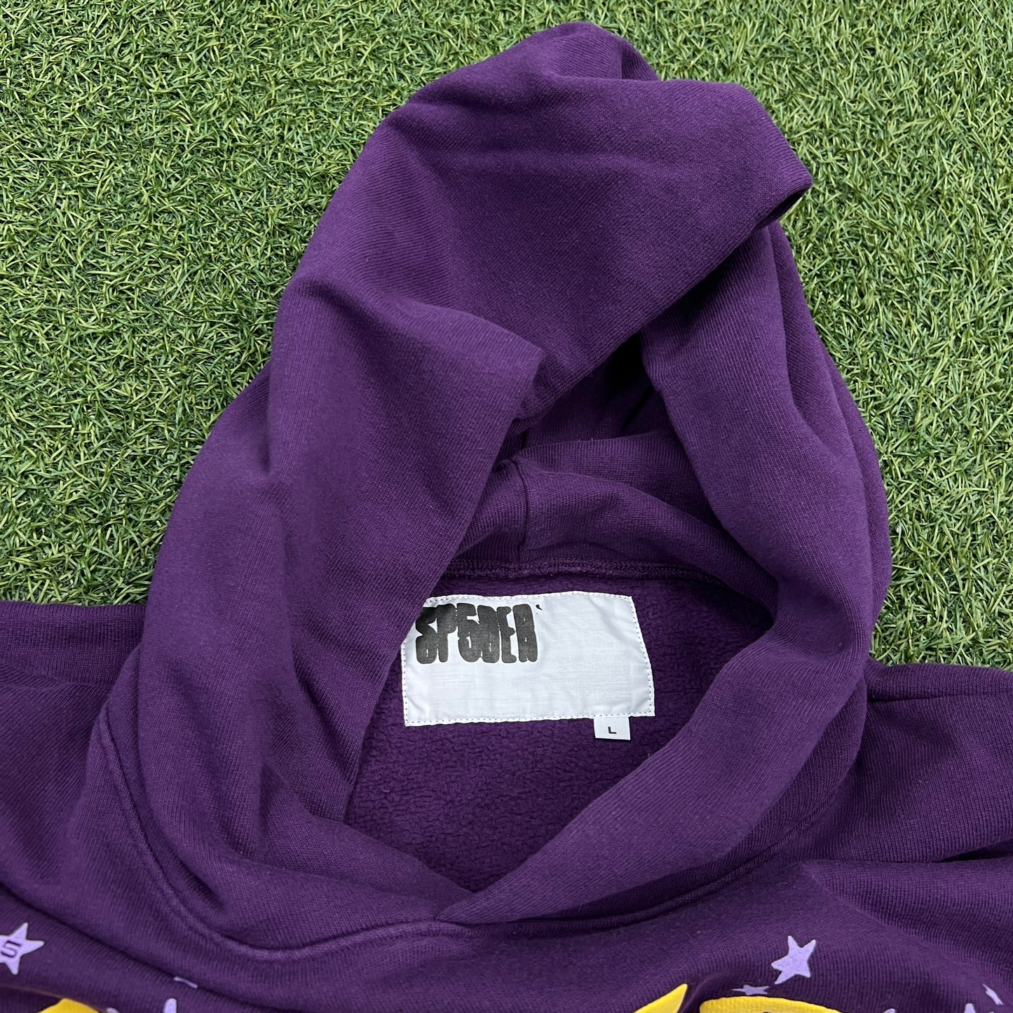 Sp5der Star OG Web v2 Purple Hoodie Size Large NEW x12215