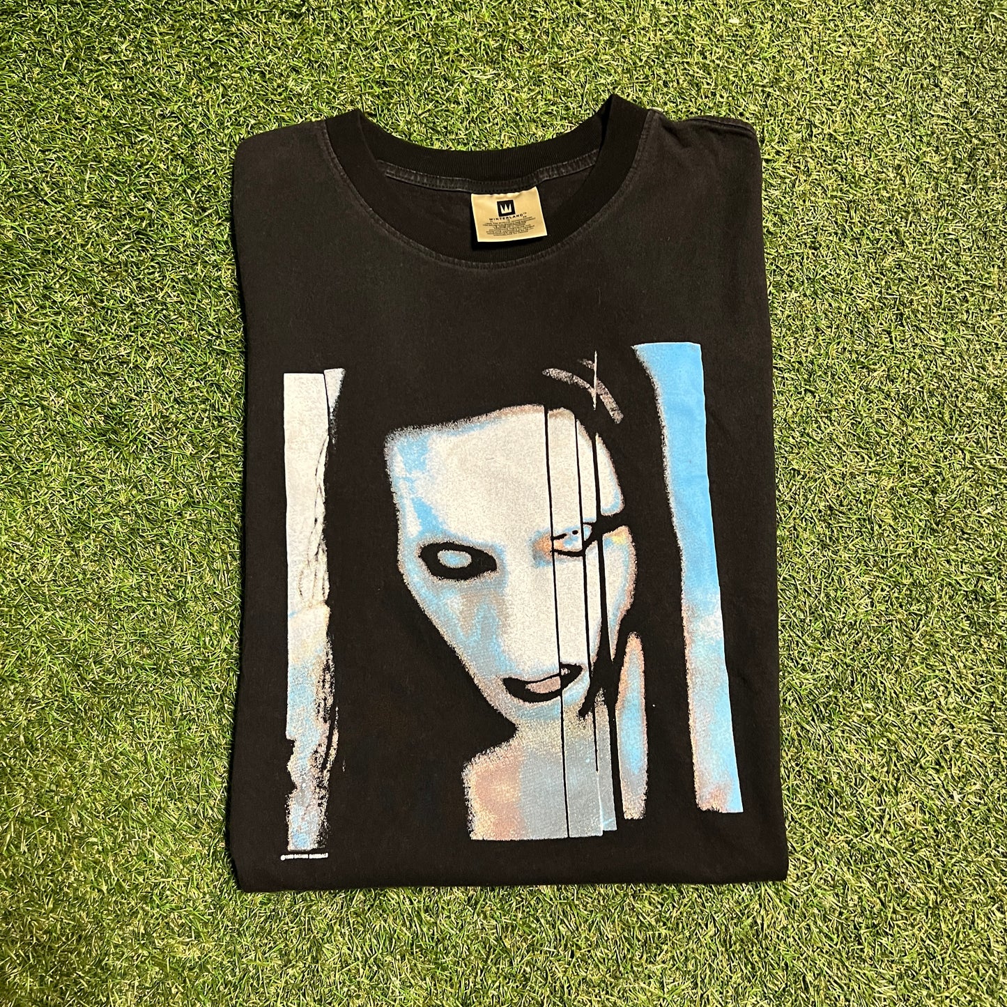 1998 Vintage Marilyn Manson Long Hard Road Tee black Size XL USED v13954