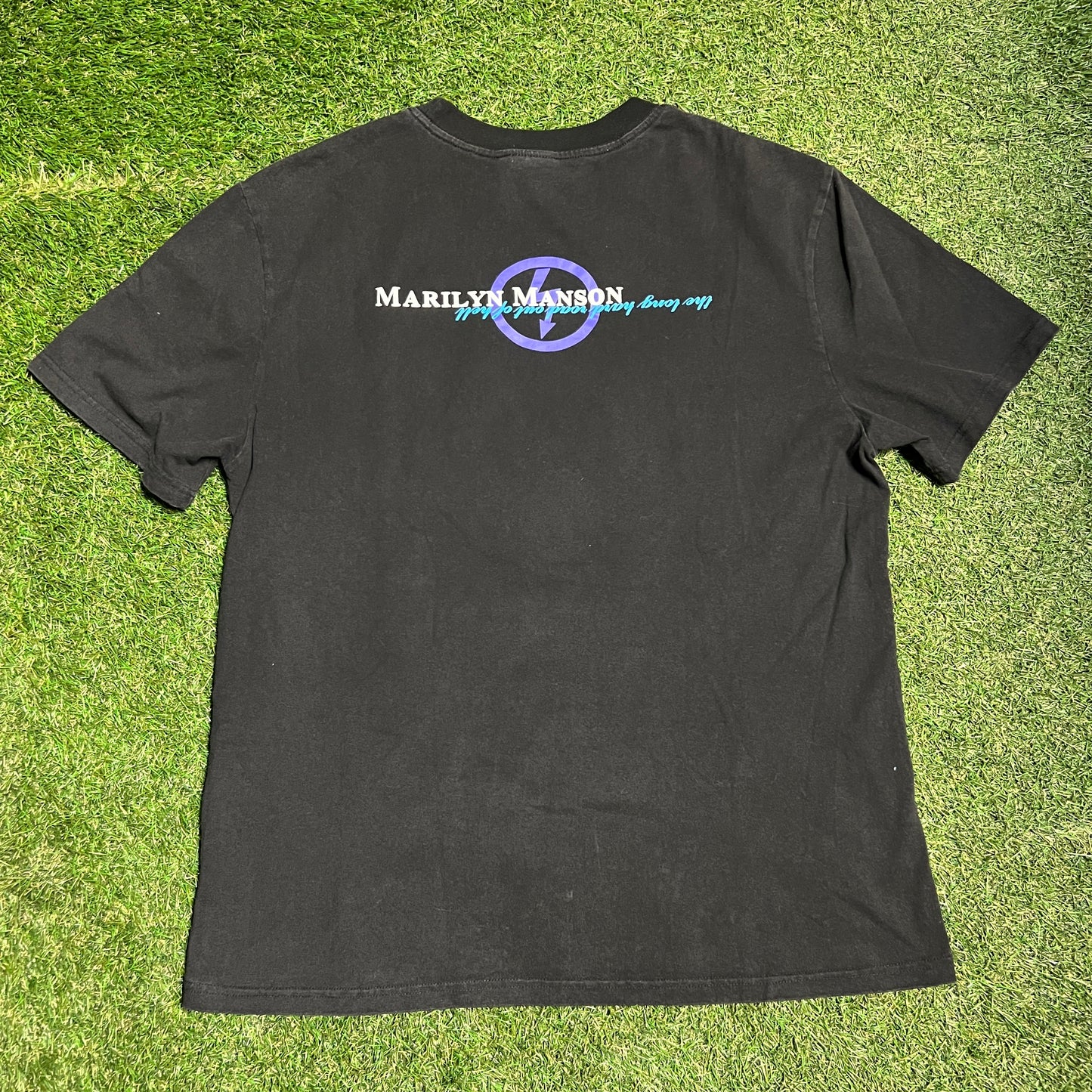 1998 Vintage Marilyn Manson Long Hard Road Tee black Size XL USED v13954