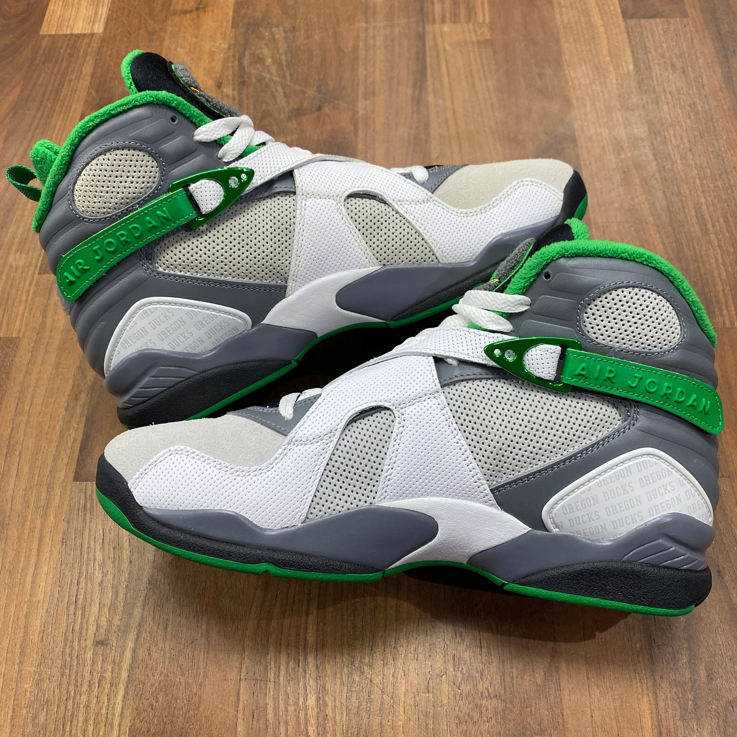 Jordan 8 University of Oregon PE Pure Platinum SAMPLE Size 9 NEW s10661