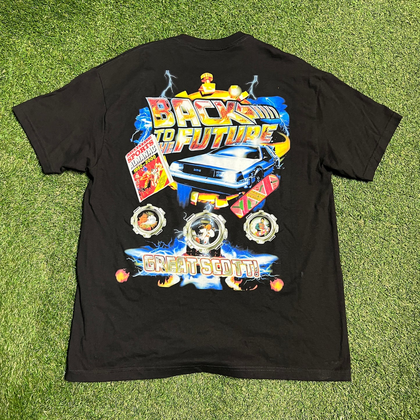 Dbruze Back To The Future Rap Style New Age Black Tee Size XL USED v15682