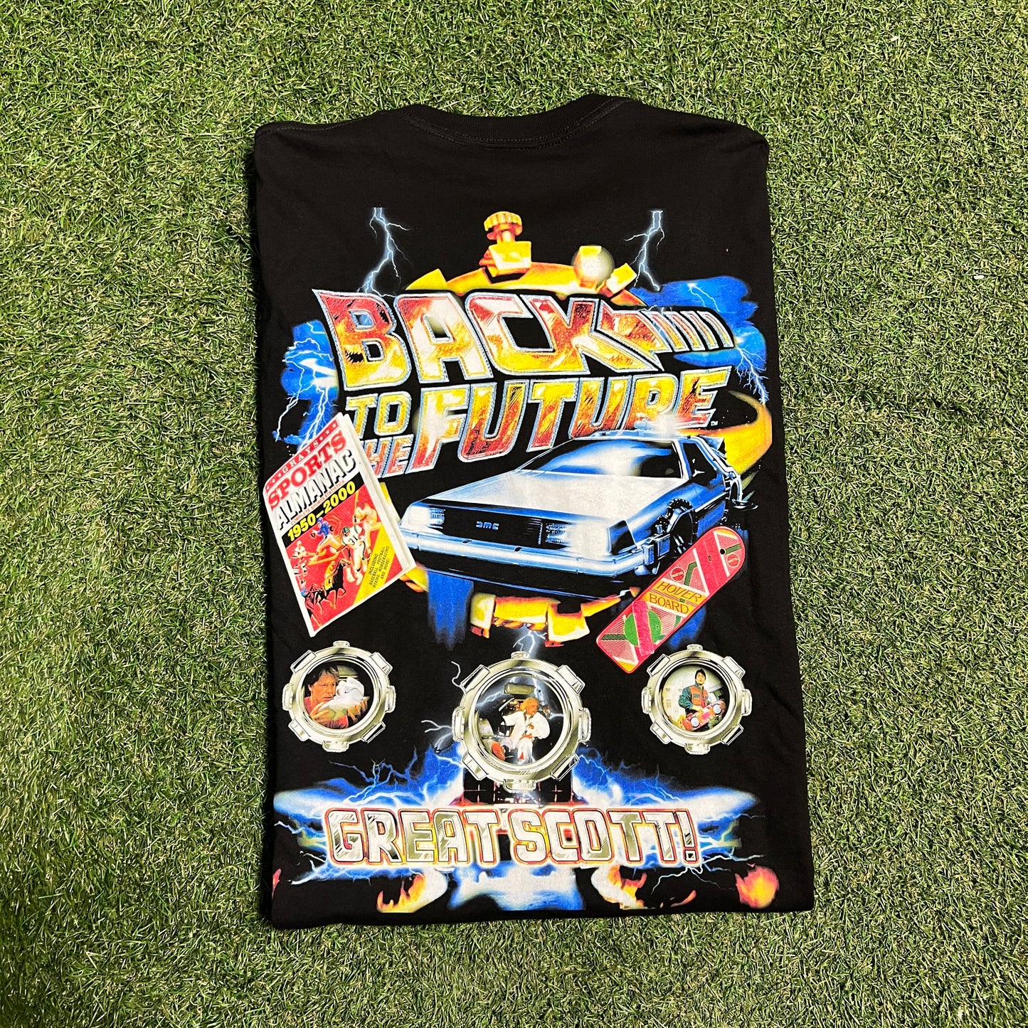 Dbruze Back To The Future Rap Style New Age Black Tee Size XL USED v15682