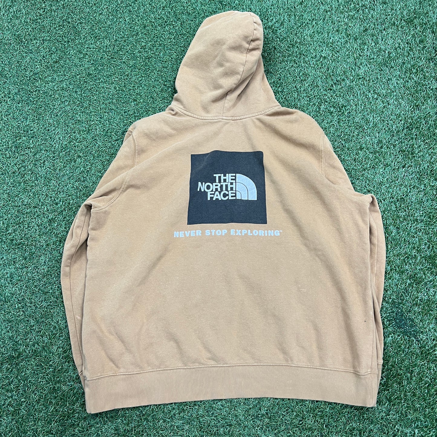 The North Face Tan Hoodie Size XXL USED v14654