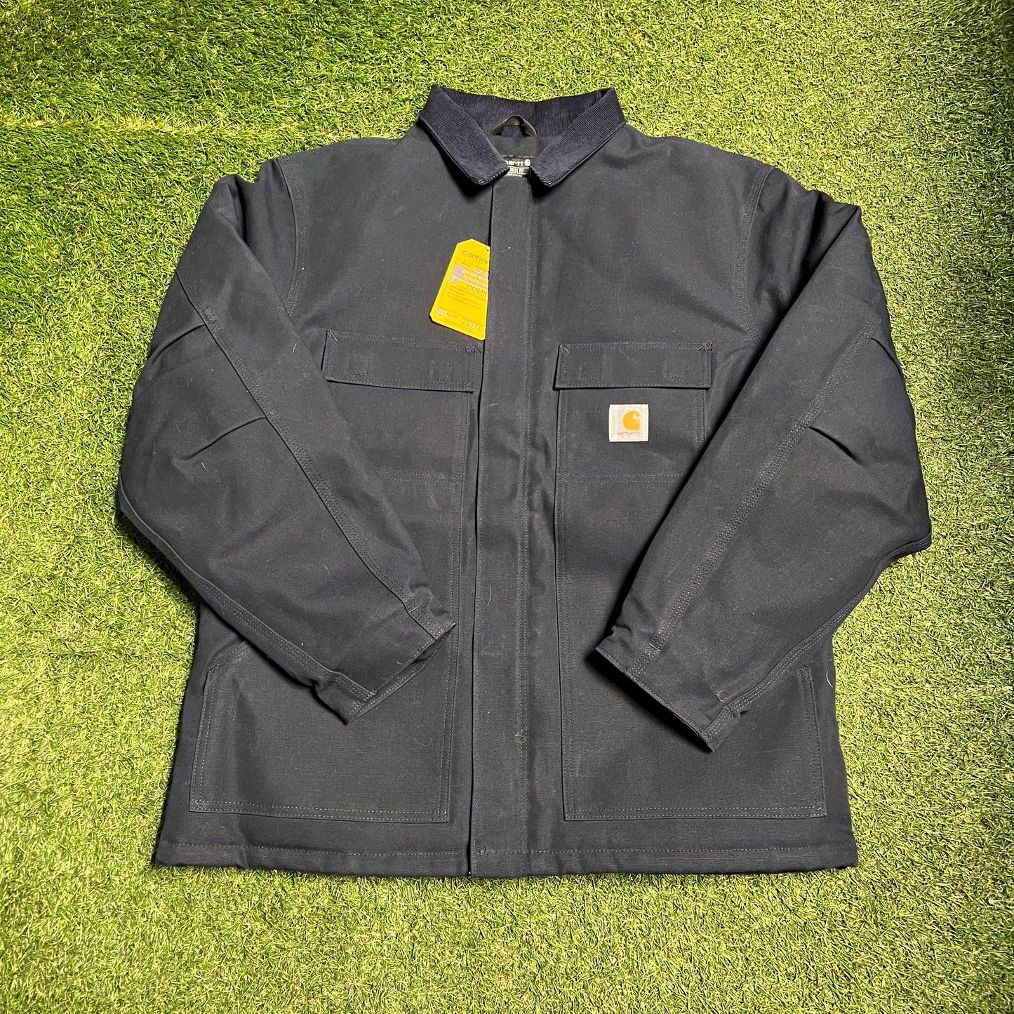 Carhartt Duck Insulated Navy Jacket Size Large NEW v14628