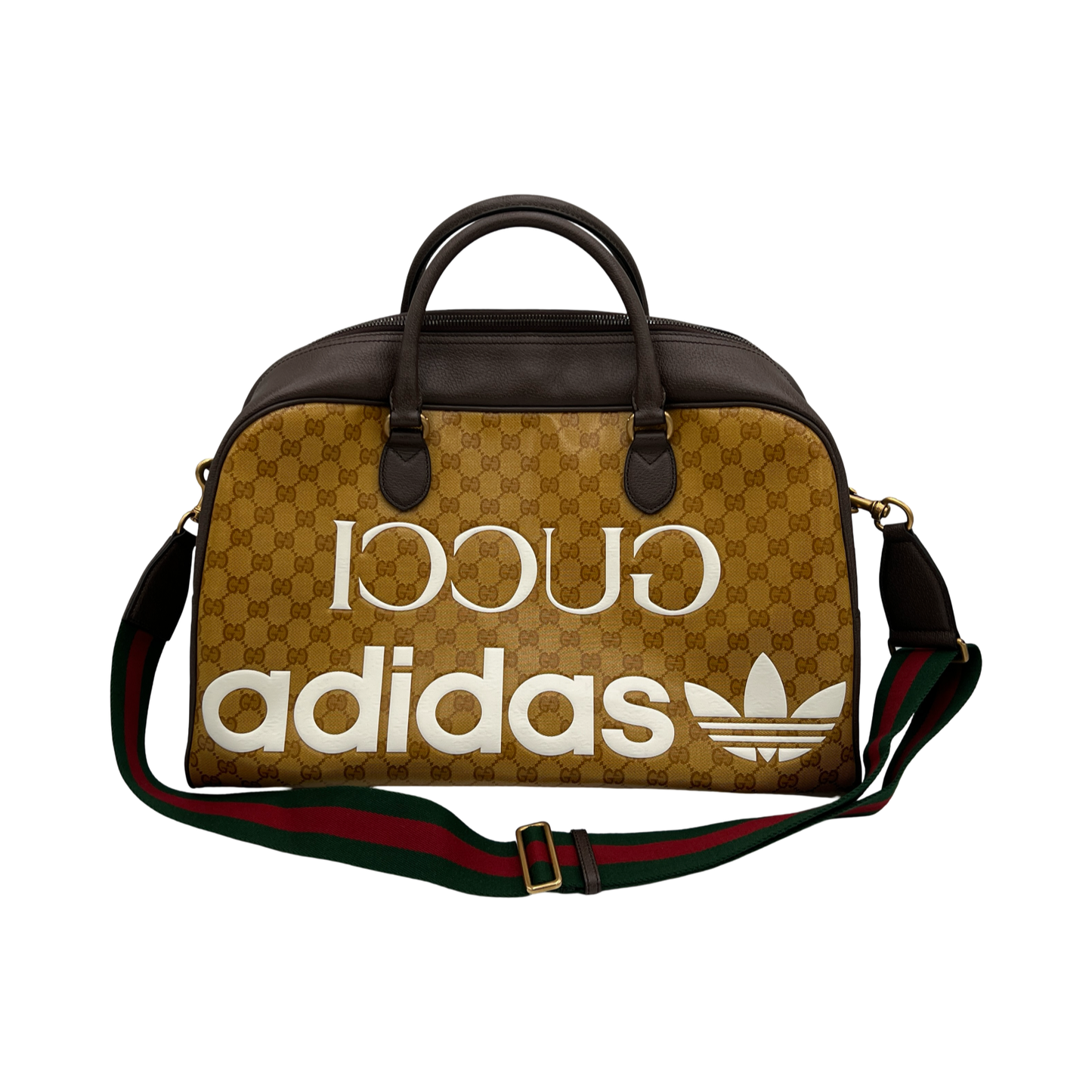 Gucci x Adidas Large Duffle Bag Beige/Brown X12550