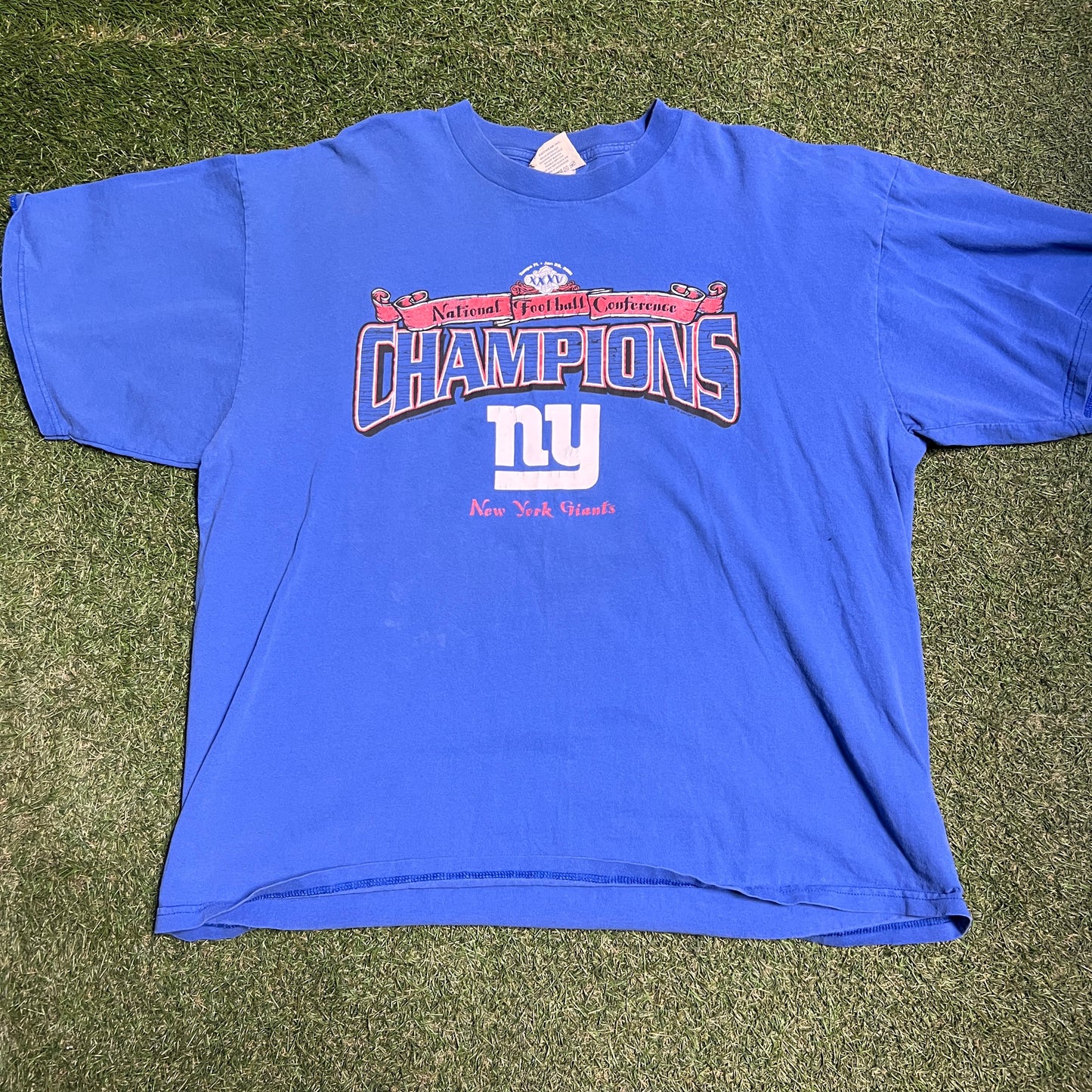2001 Tampa National Football Conference Champions NY Giants Size XXL USED v14701