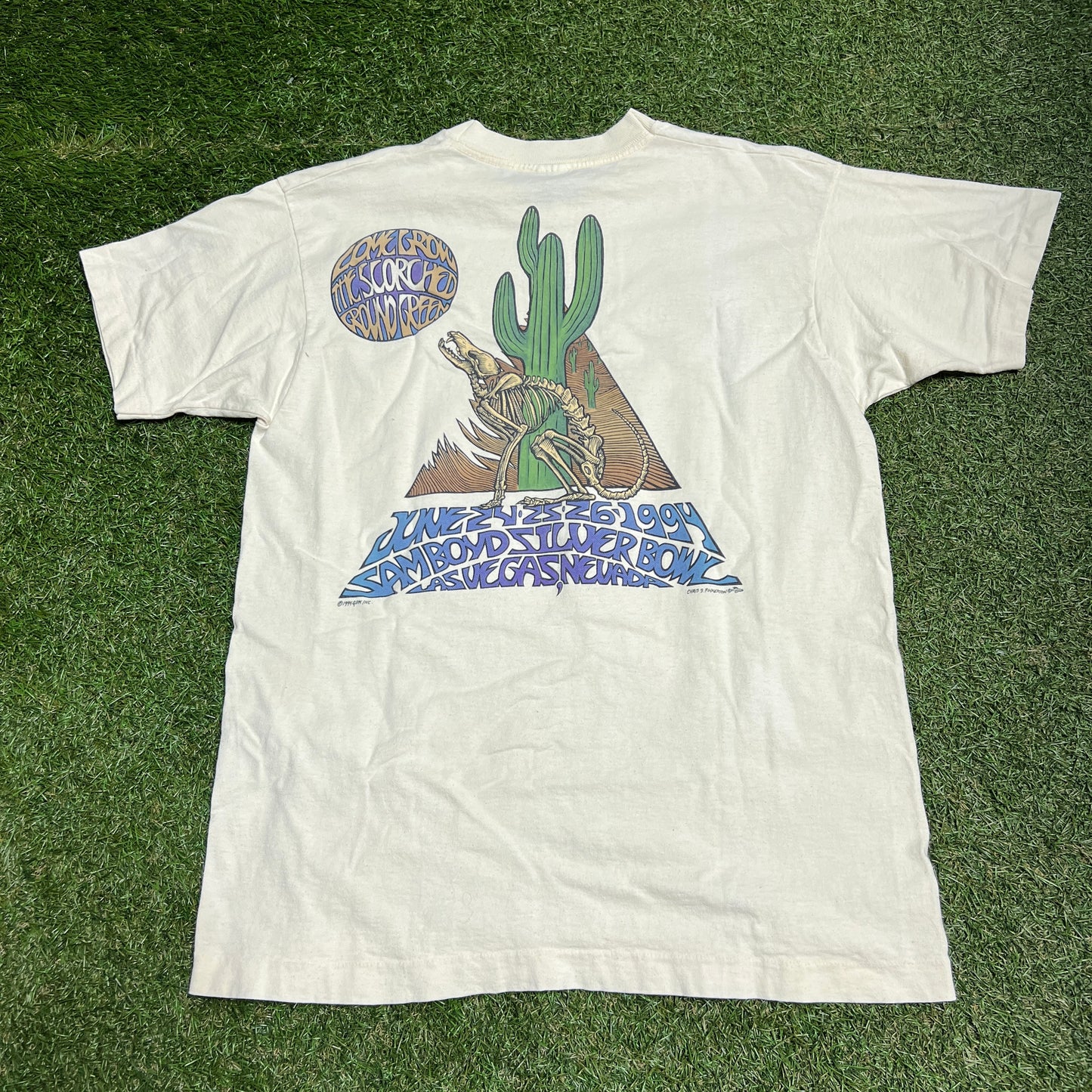 1994 grateful dead vegas head tee white Size Large USED v13951