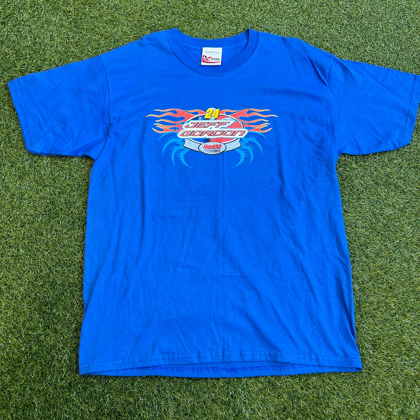 2003 Jeff Gordon Du Pont Blue Racing Tee Size Large USED v15758