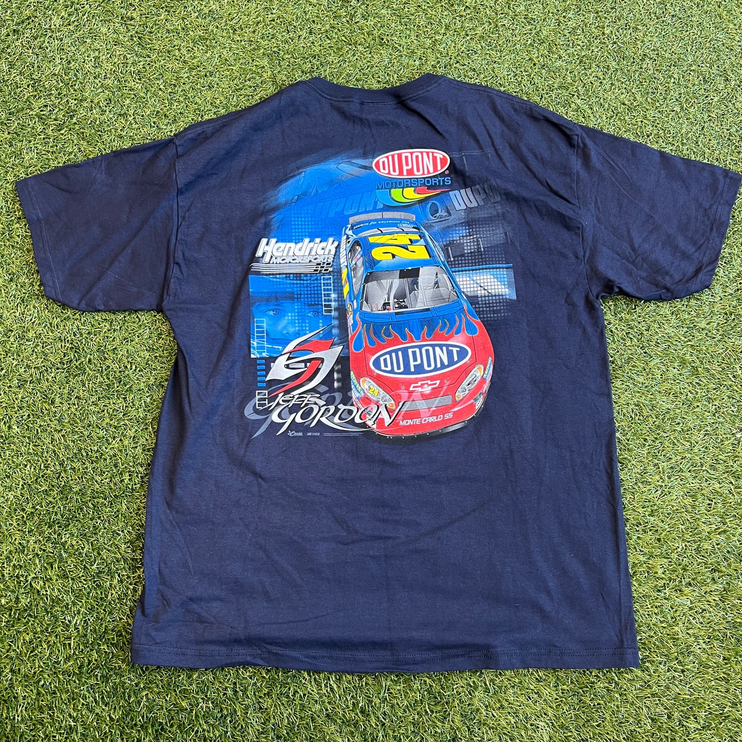 2006 Jeff Gordon Simple Racing Navy Tee Size XL USED v15759