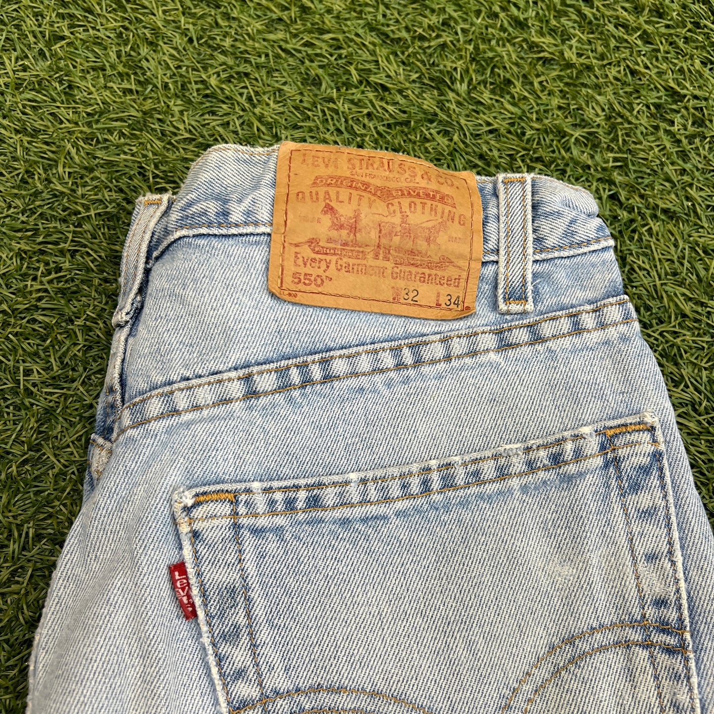 Levi 505s Red Tab Light Blue Jeans Size 32x34 USED v14756