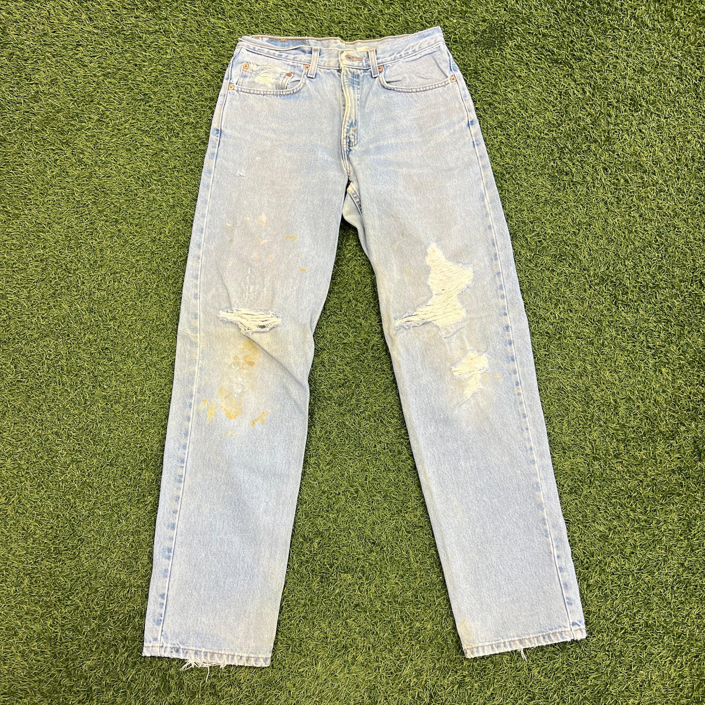 Levi 505s Red Tab Light Blue Jeans Size 32x34 USED v14756