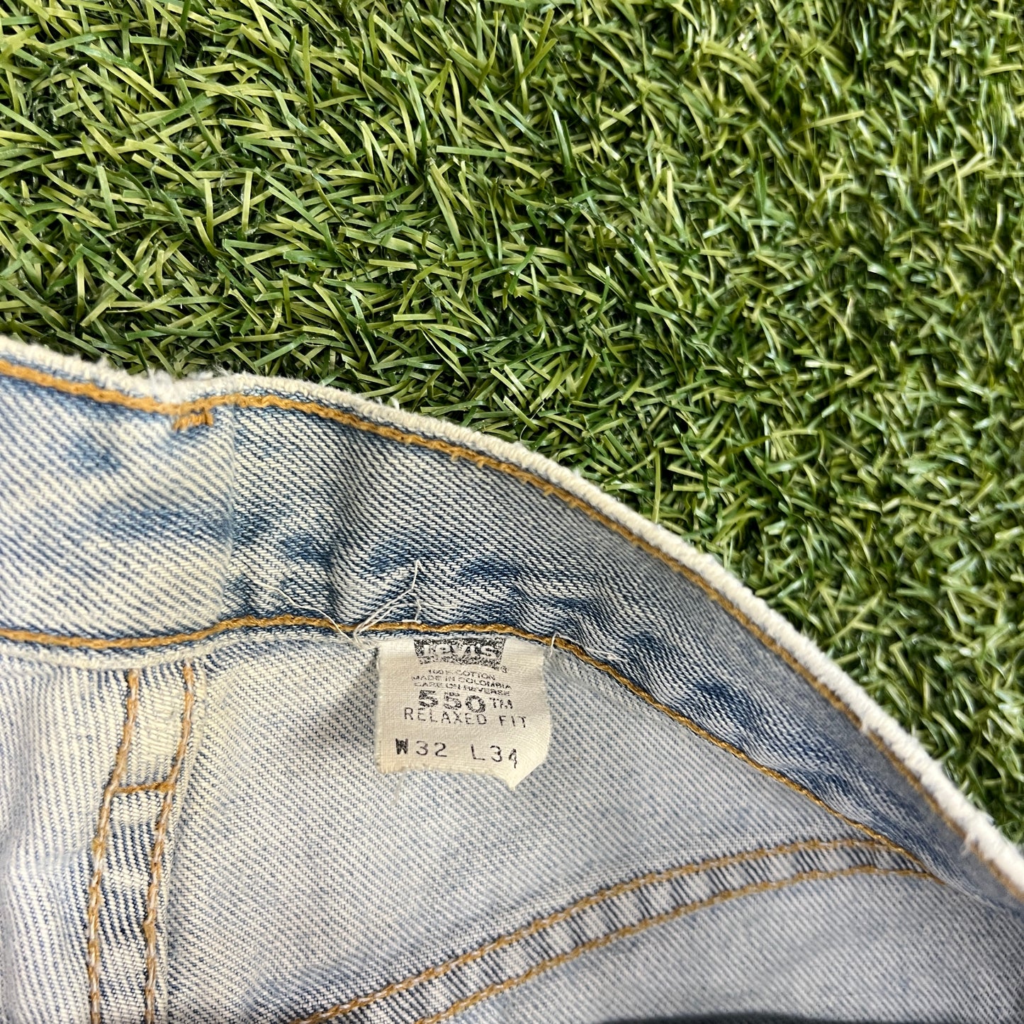 Levi 505s Red Tab Light Blue Jeans Size 32x34 USED v14756
