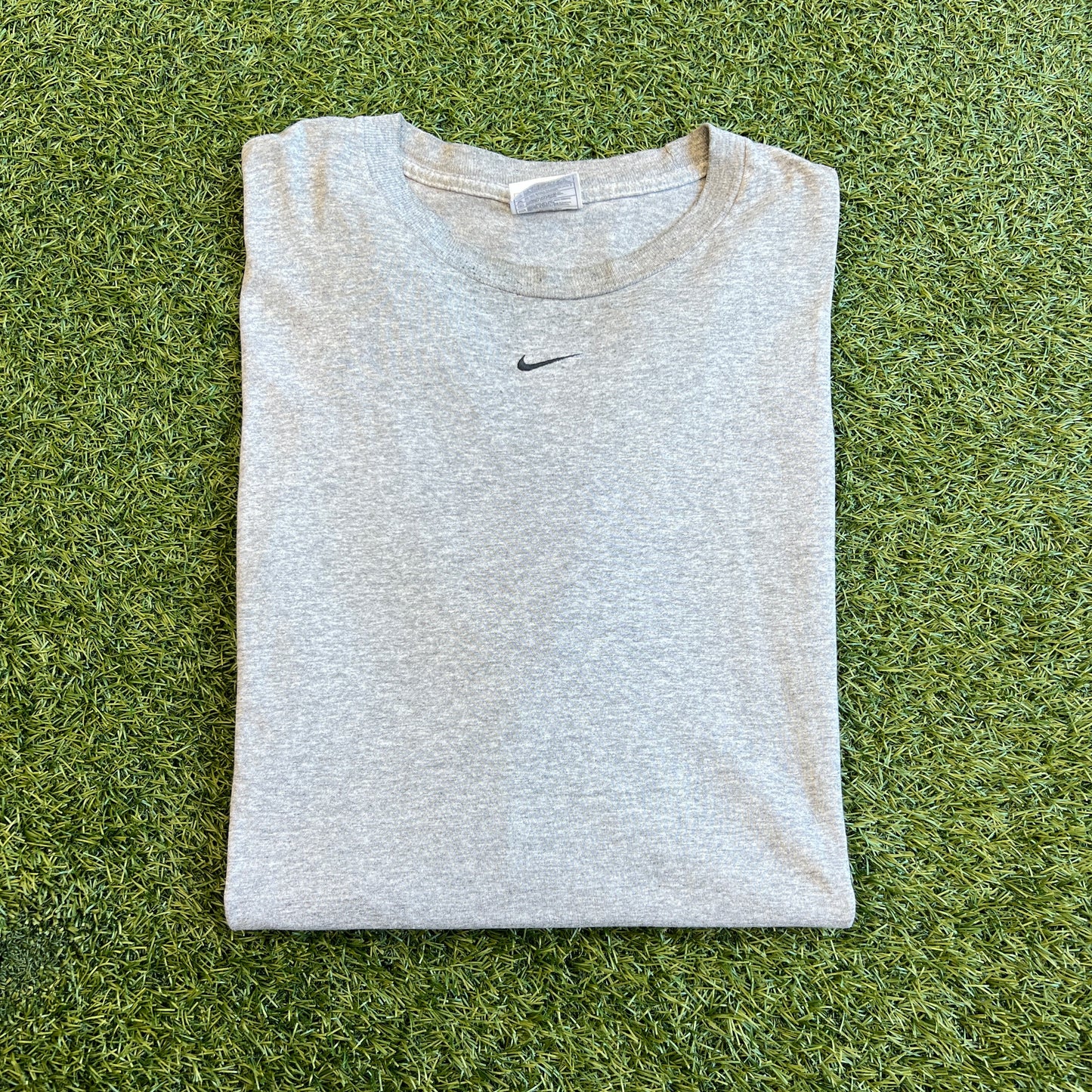 1990s Nike White Tag Grey Center Swoosh Longslee Size XL USED v15741