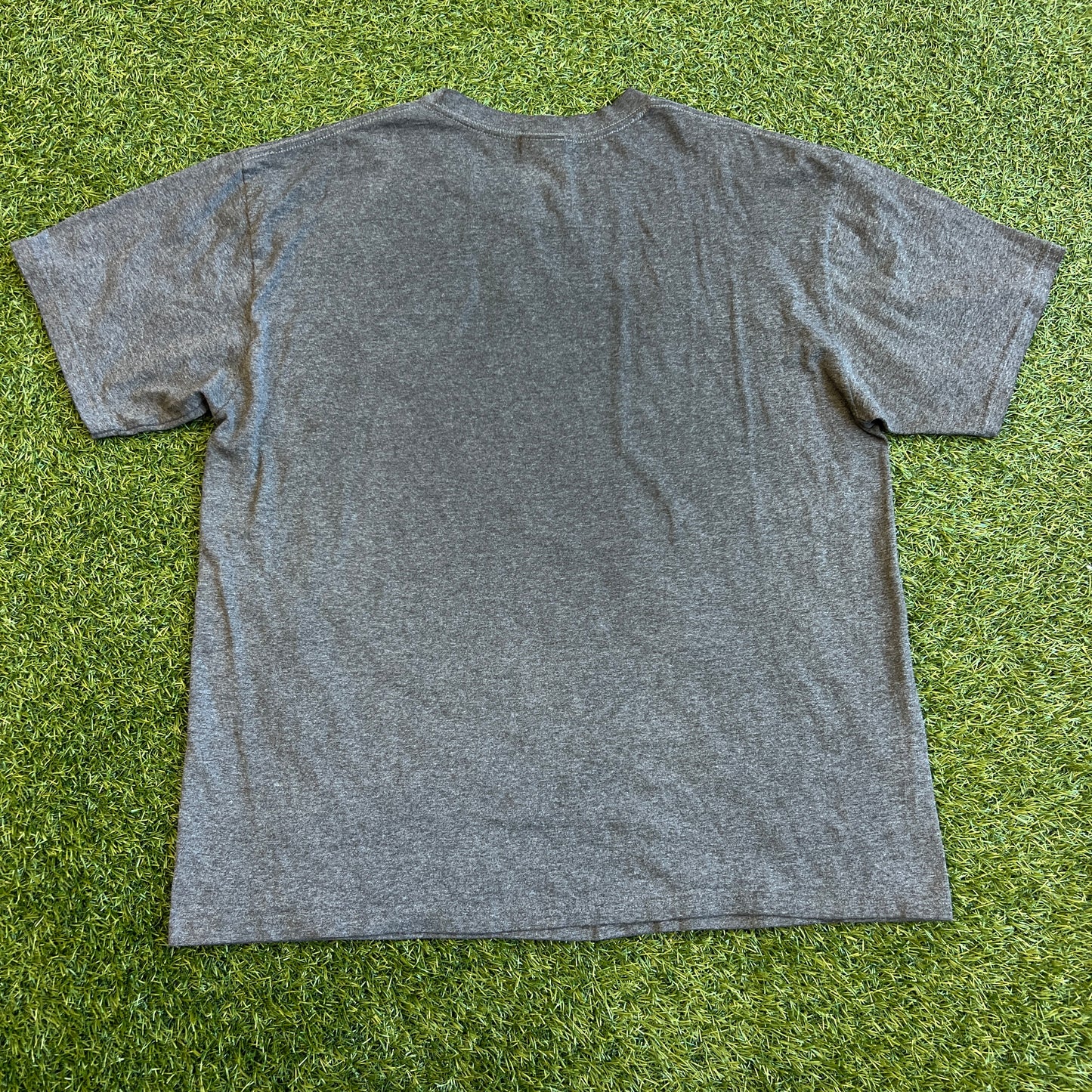 Y2K Nike Silver Tag Dark Grey Tee/Black Swoosh Size XL USED v15737