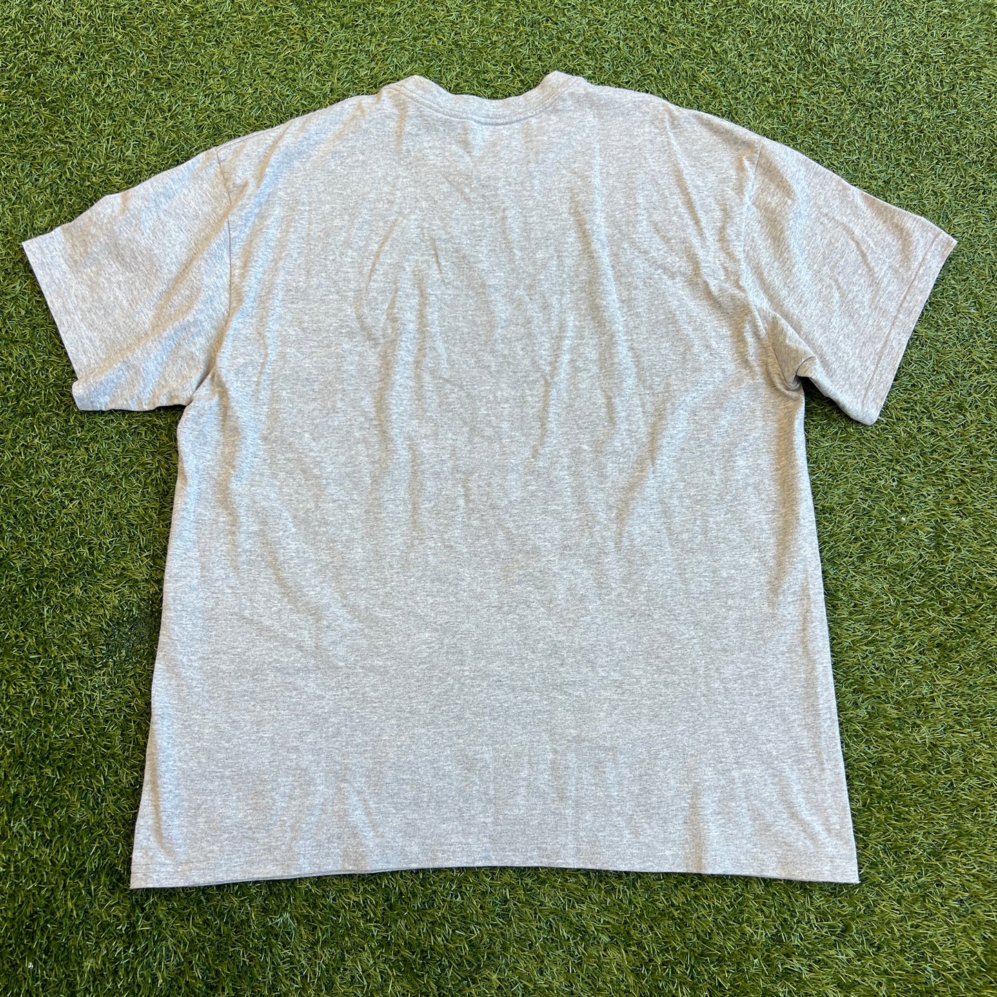 Y2K Nike Silver Tag Grey Tee/Black Swoosh Size XL USED v15738