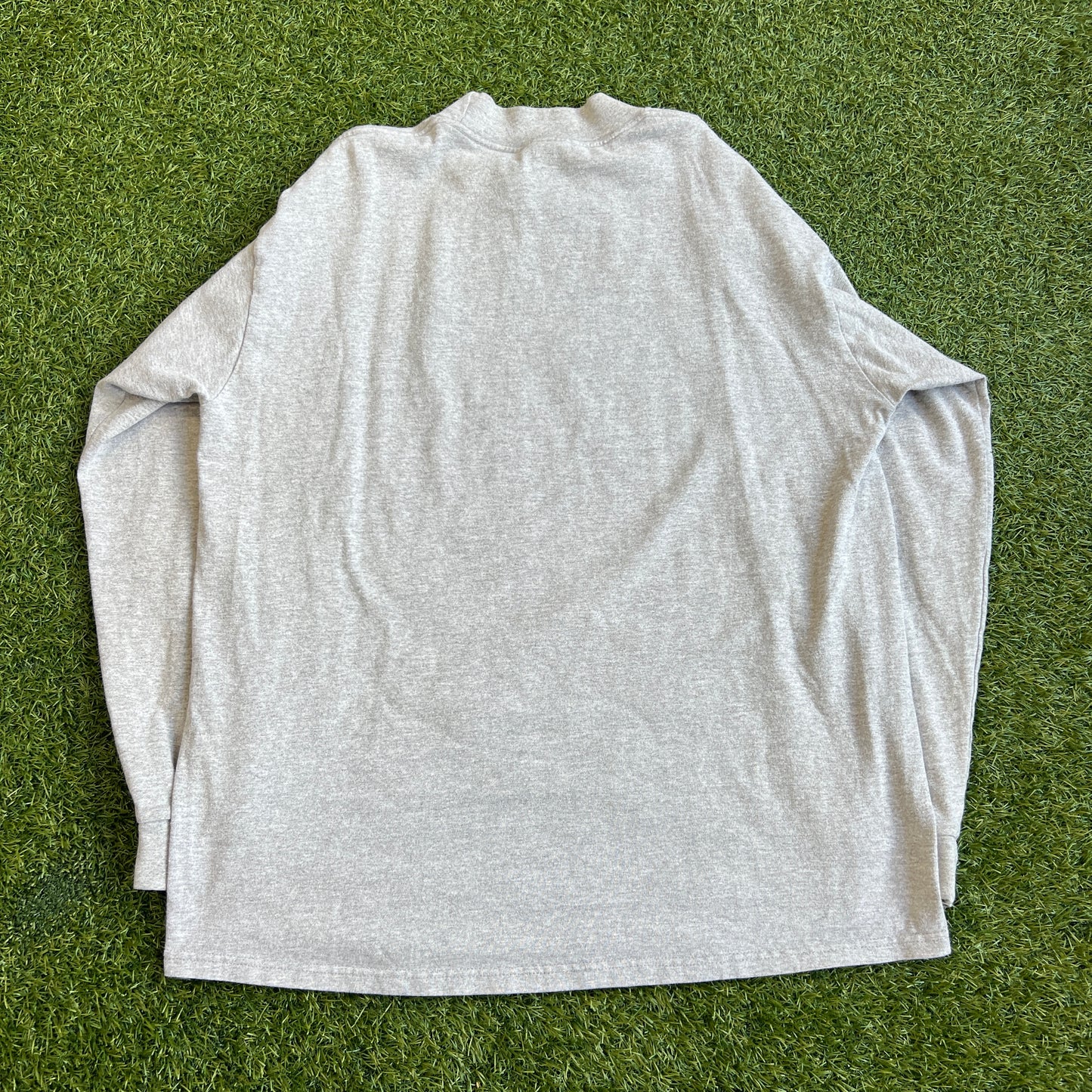 Y2K Nike Silver Tag Grey Mockneck Longsleeve Size XL USED v15739