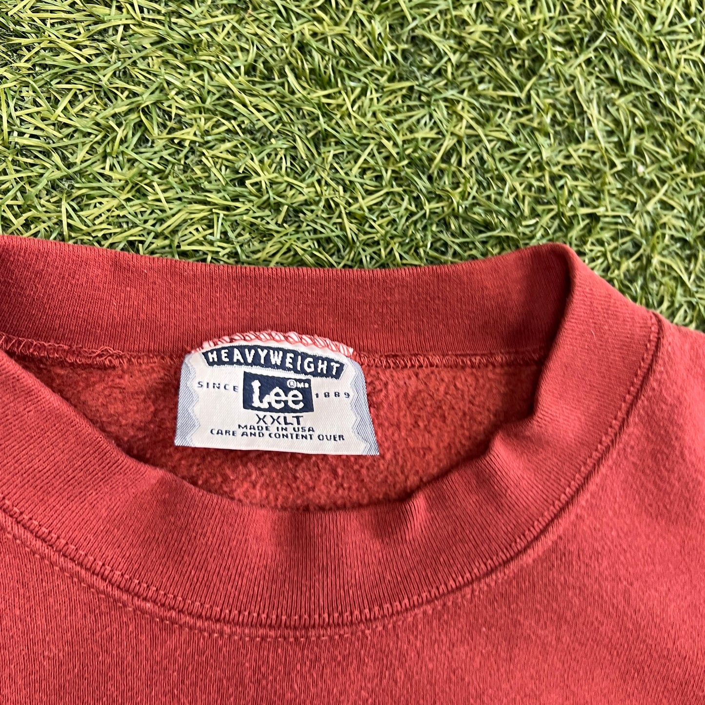 1990s Lee Blank Red Crewneck Size XXL USED v14745