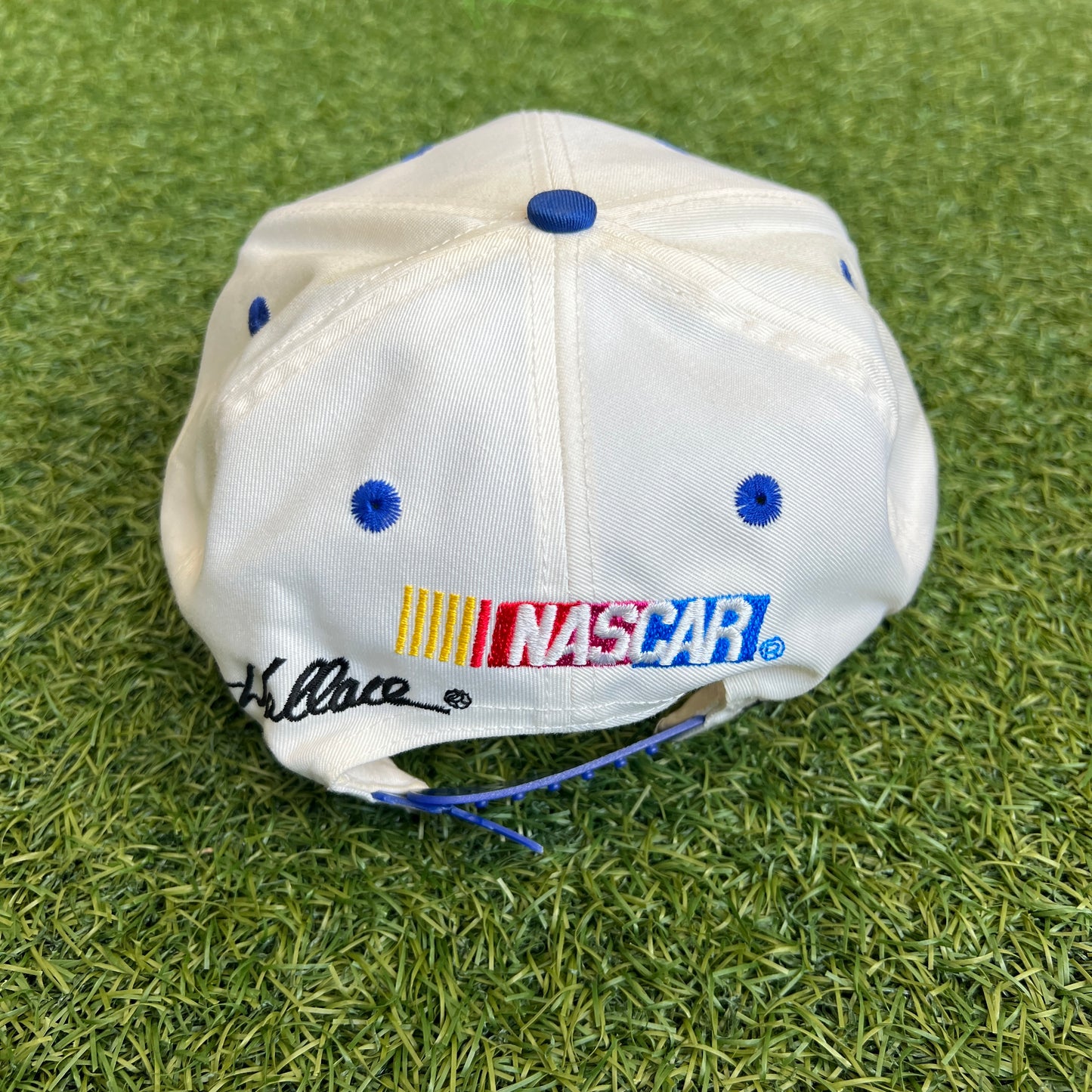 1990s Miller Lite Rusty Wallace Checkered Brim Hat One Size USED v15767
