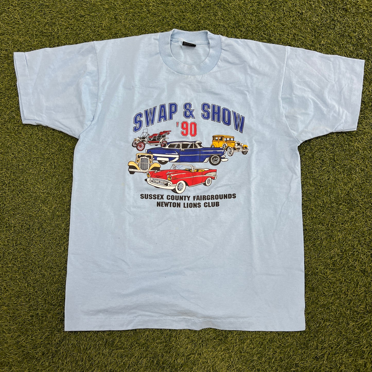 1990 Swap & Show Sussex Country Blue Tee Size XL USED v14738