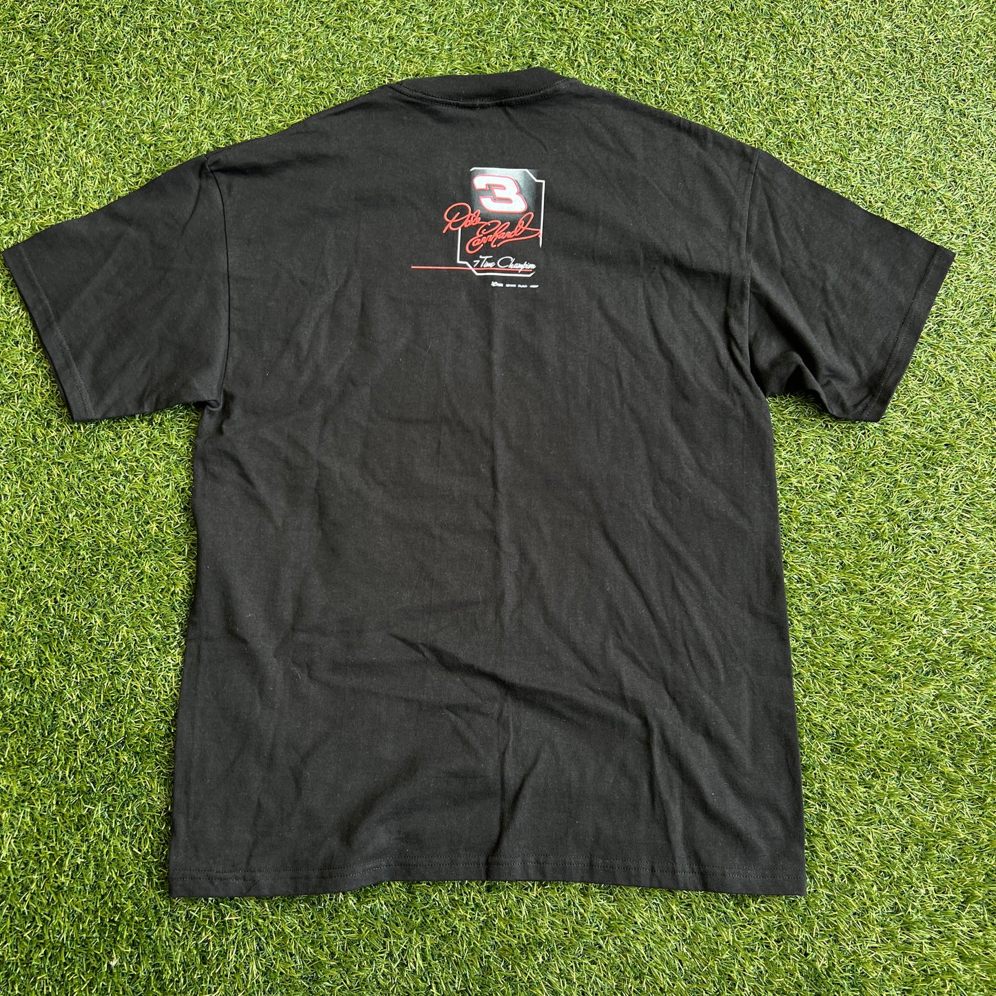 Dale Earnhardt Chase Authentics 7 Time Champs Black Tee Size Large USED v15754