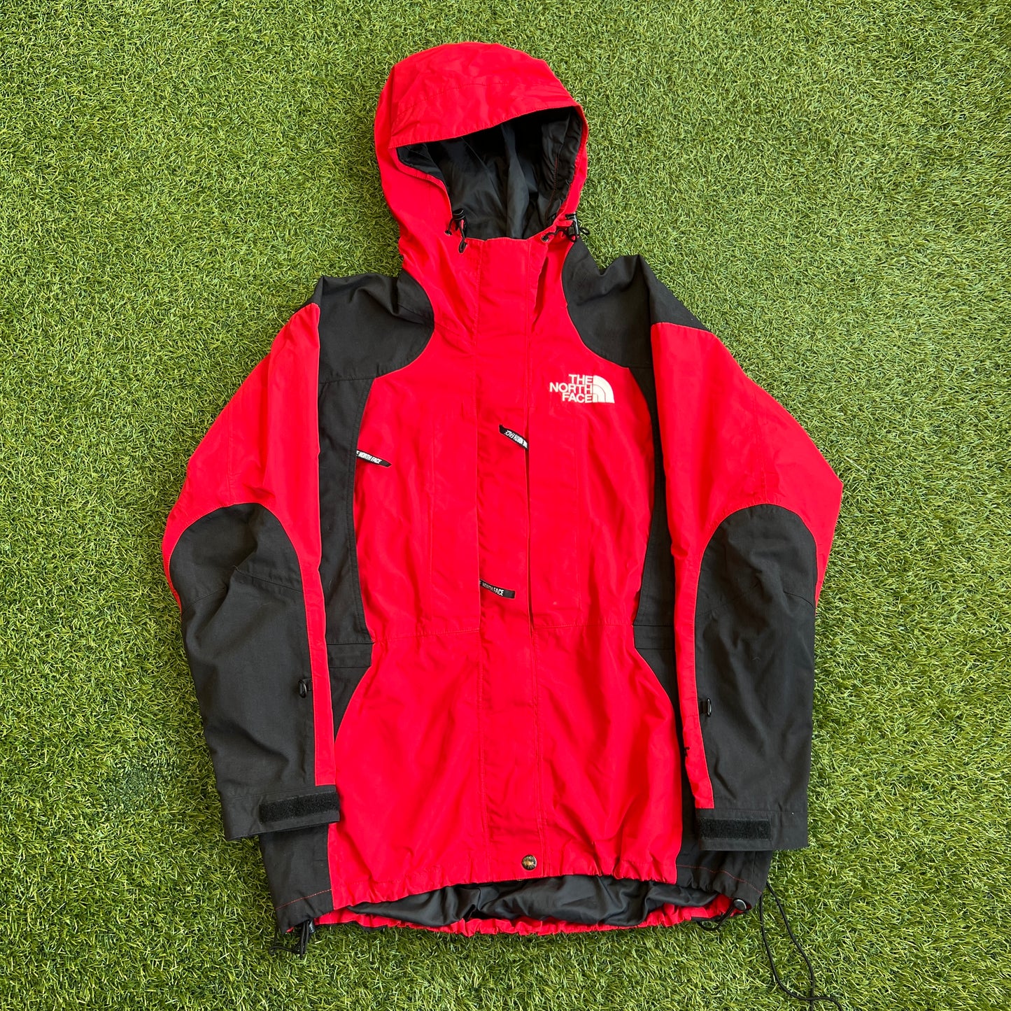 1990s North Face Red Gore-Tex Rain Parka Size Large USED v15715