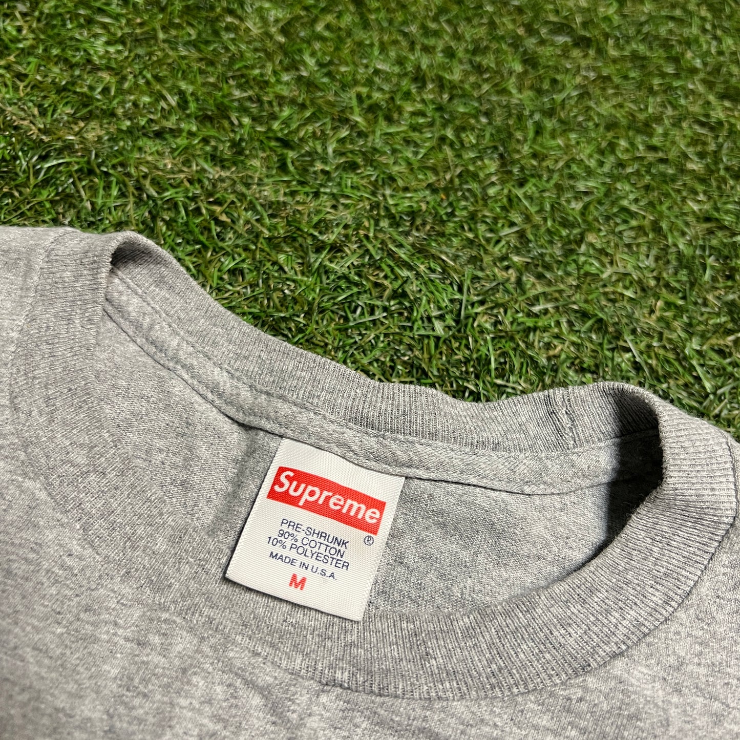 Supreme FW21 Samurai Tee Heather Grey Size Medium USED x11434