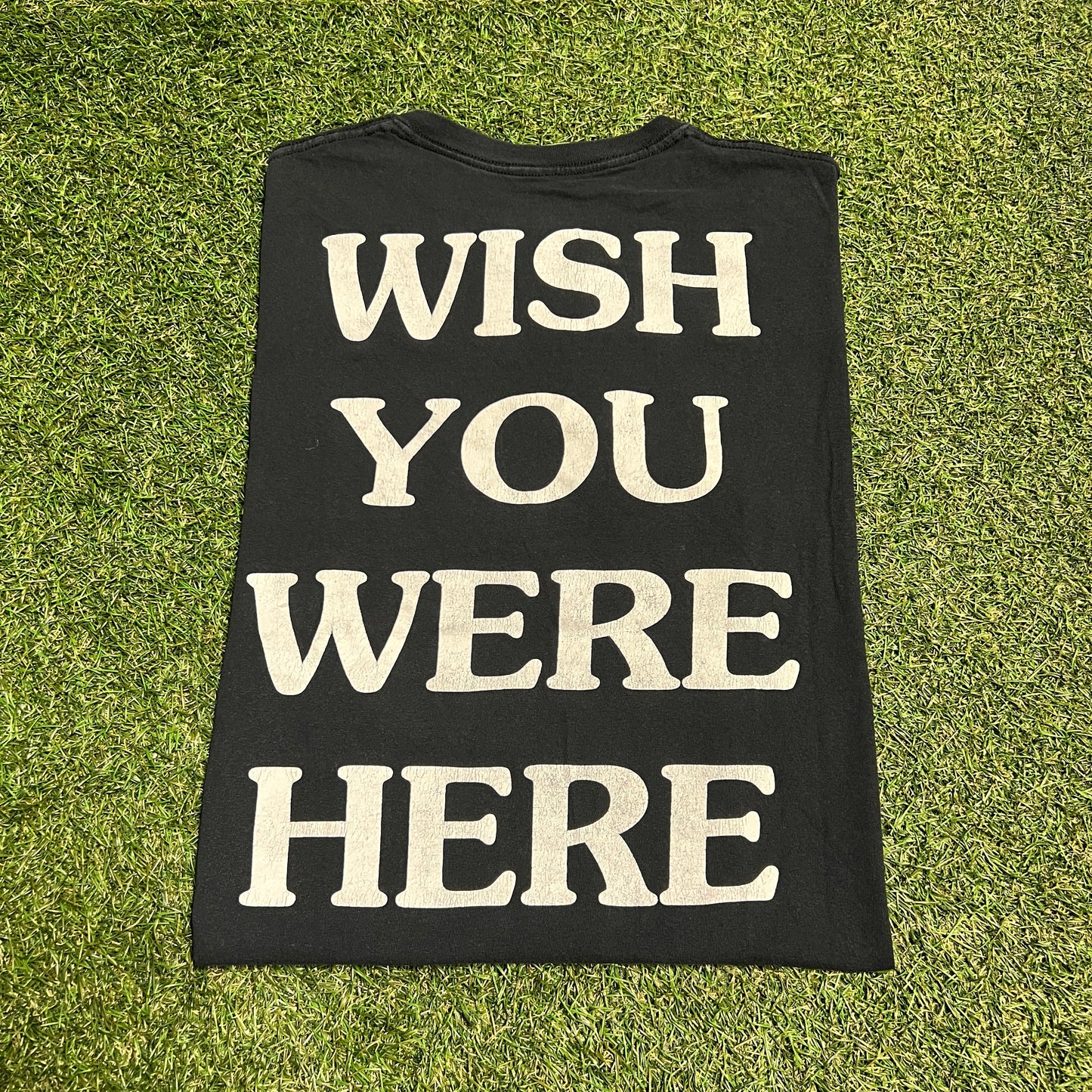 Travis Scott Astro World Wish You Were Here Black Tee Size Large USED x11440