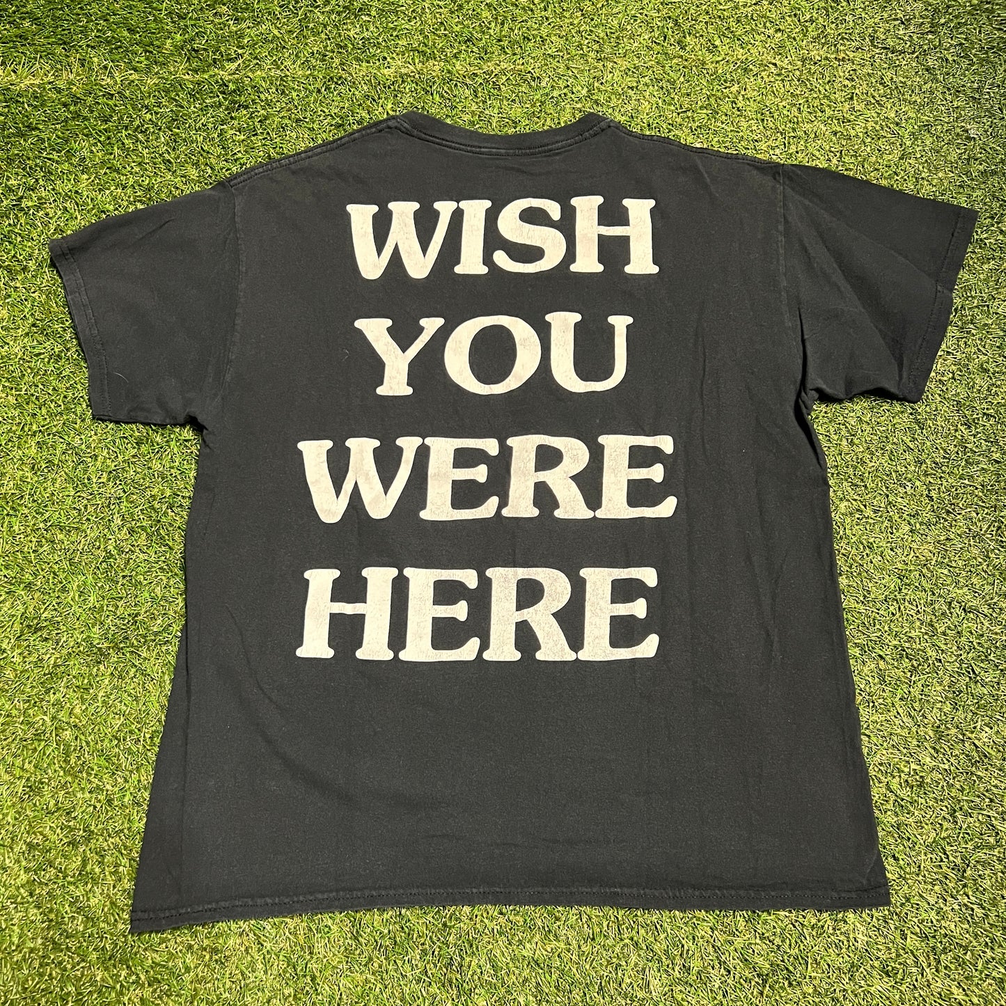 Travis Scott Astro World Wish You Were Here Black Tee Size Large USED x11440