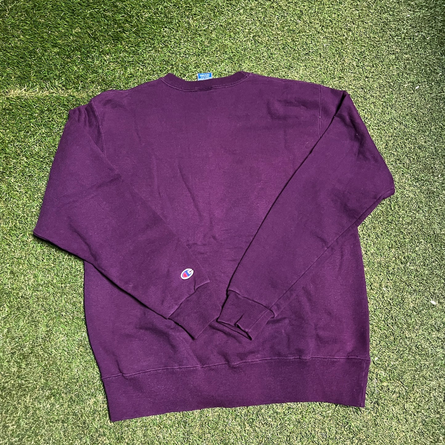 1990s Champion Purple Crewneck Size Large USED v15775