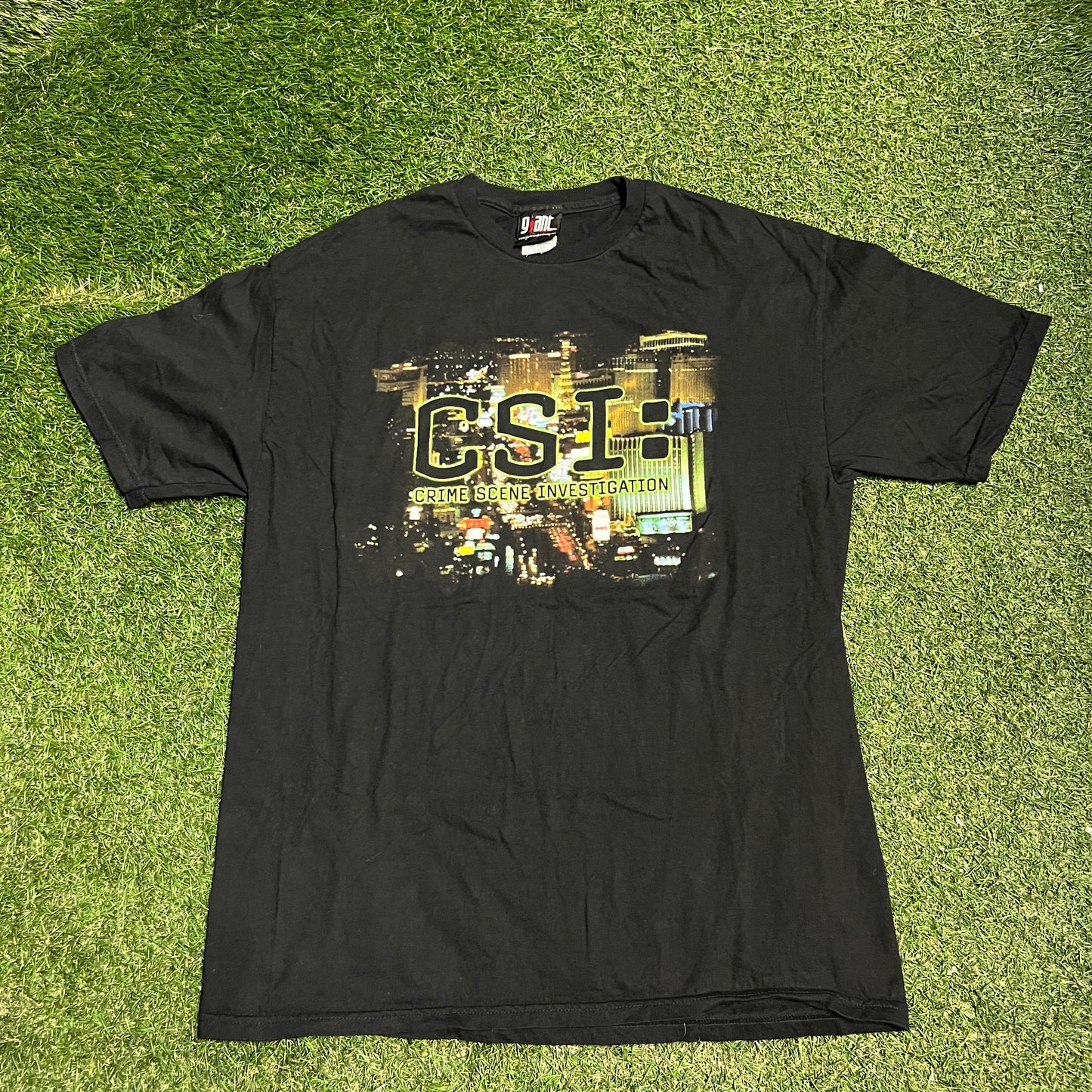 Y2K Crime Scene Investigations TV Tee Size Large USED v15781