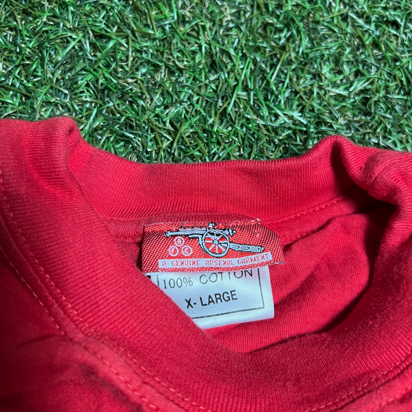 1998 Arsenal Double Winners Red Tee Size XL USED v14791