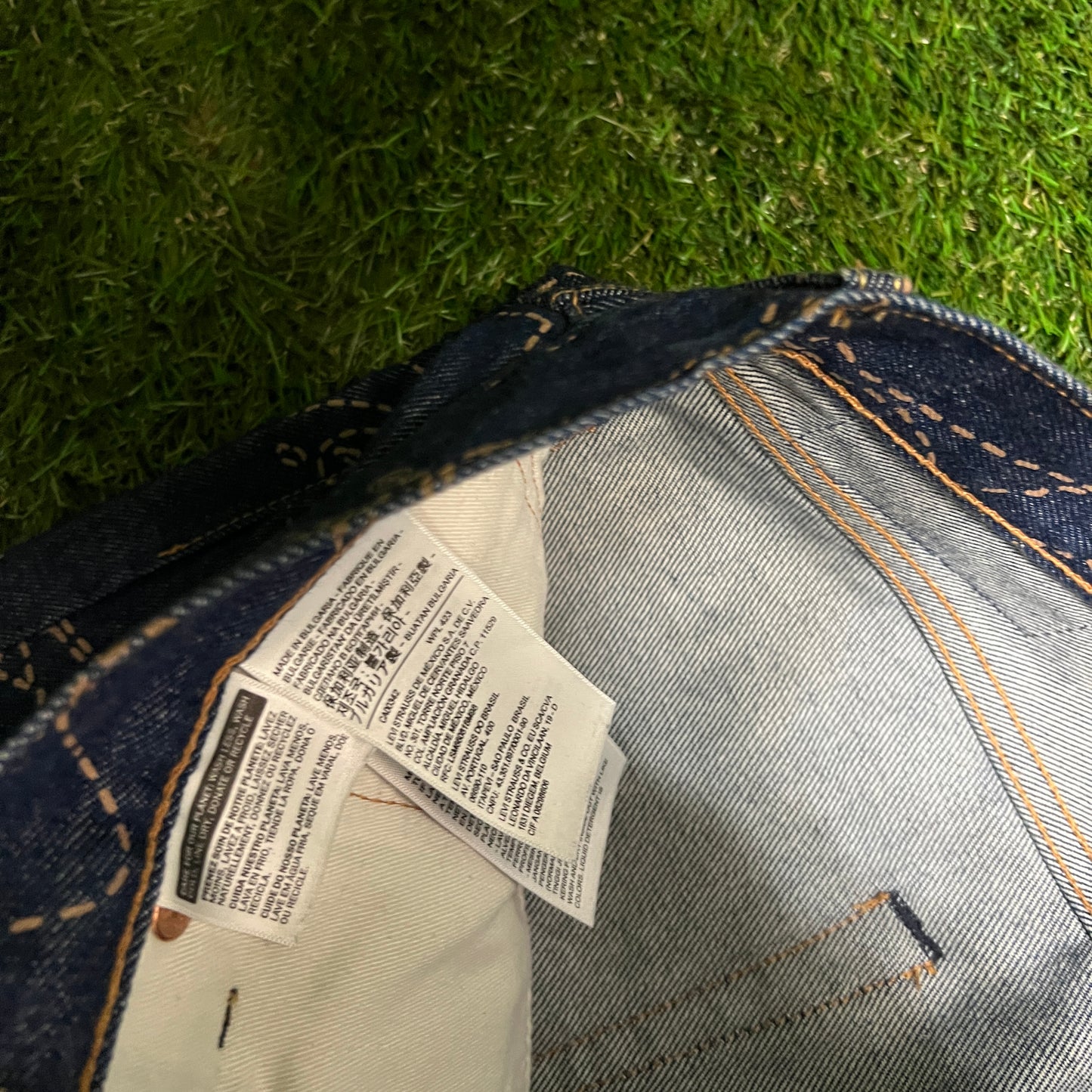 BAPE x Levi's Camo 501 Indigo Size 32 USED x13218