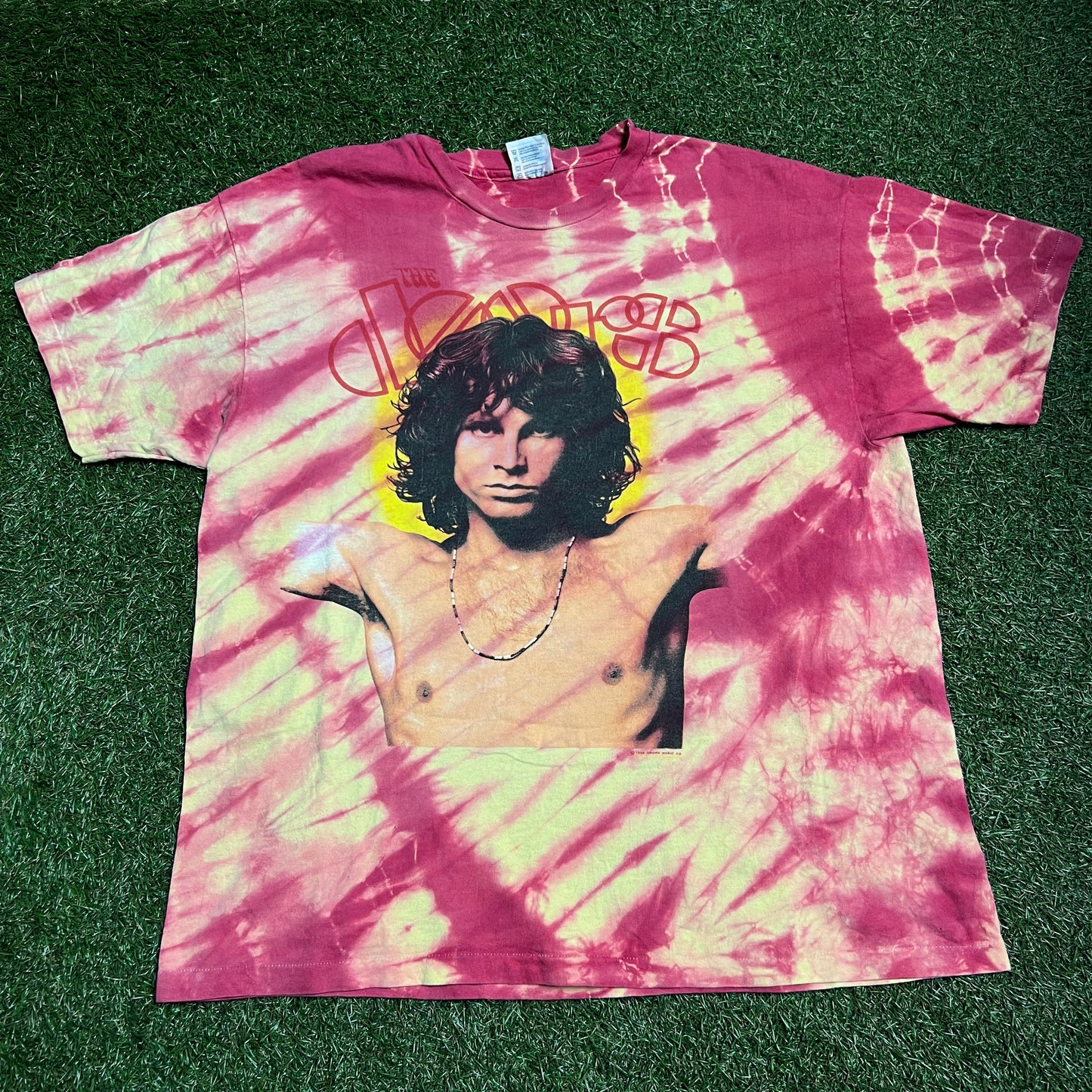 1990 Jim Morrison The Doors tie dye tee Size XL USED v14000