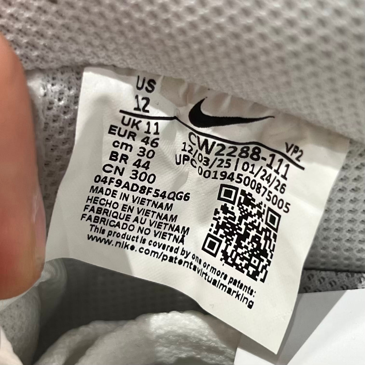 Nike Air Force 1 Low White (2021) Size 11 USED s23673