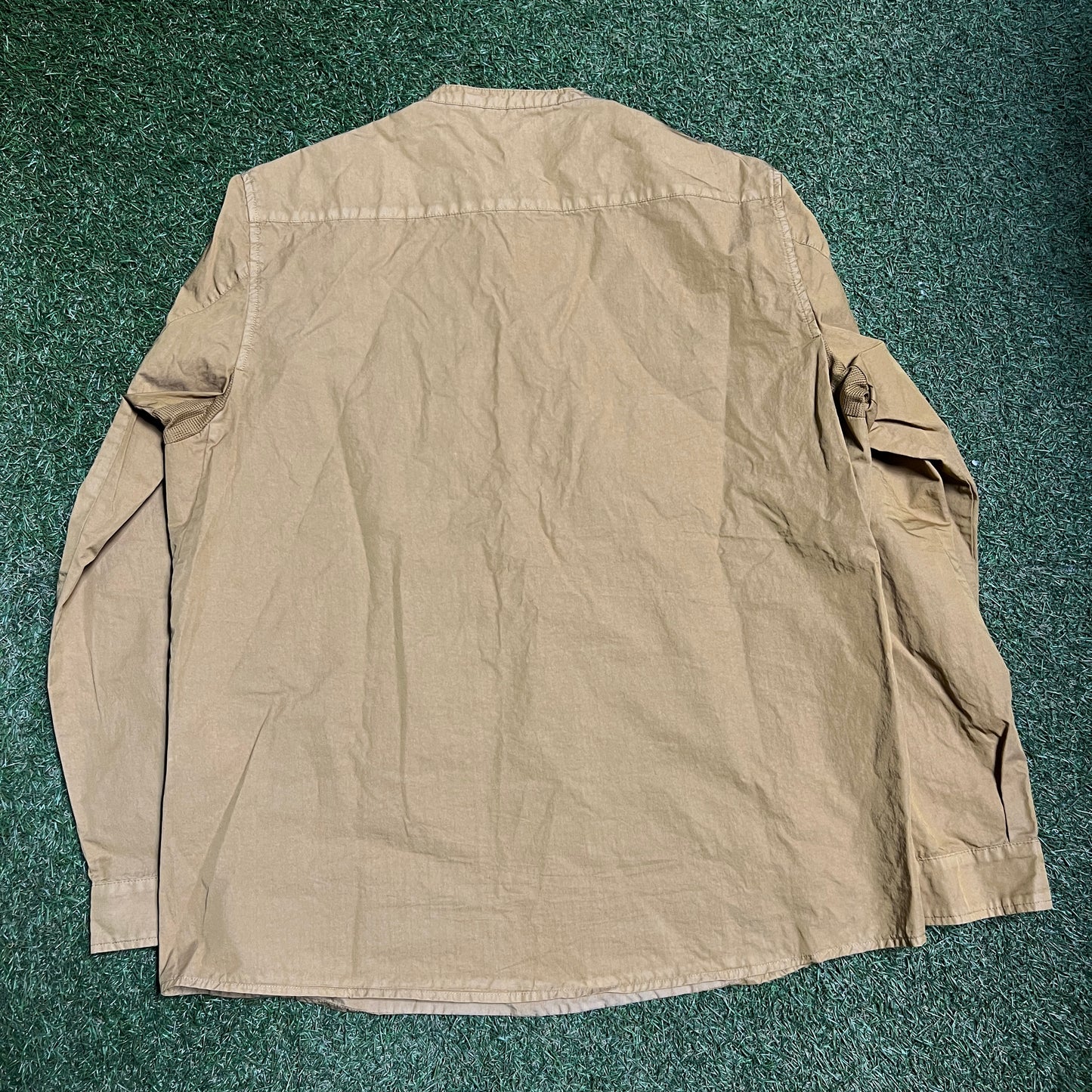 Kith Plain Tan Quarter Zip Windbreaker Size Large USED x12266