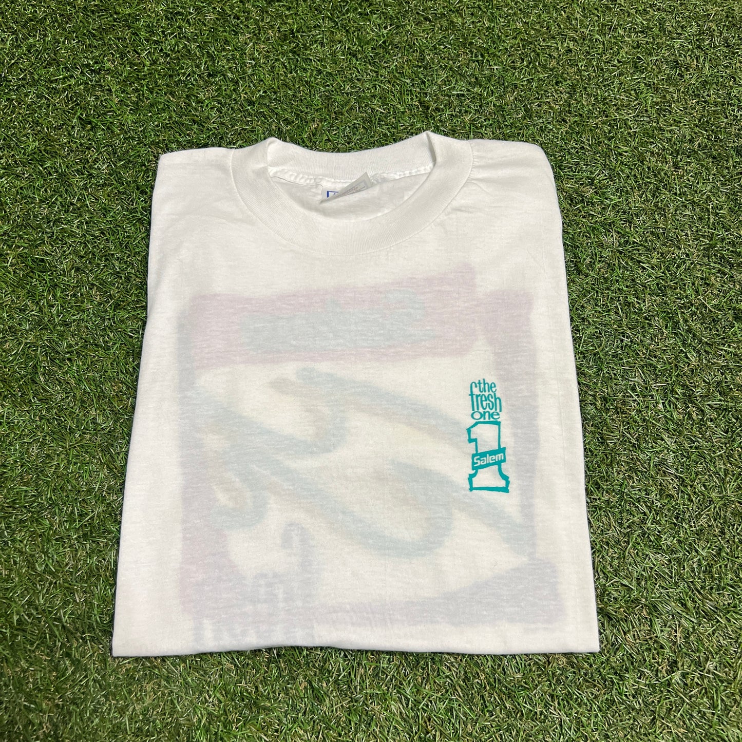 1991 Salem The Fresh One White Tee Size XL USED v13983