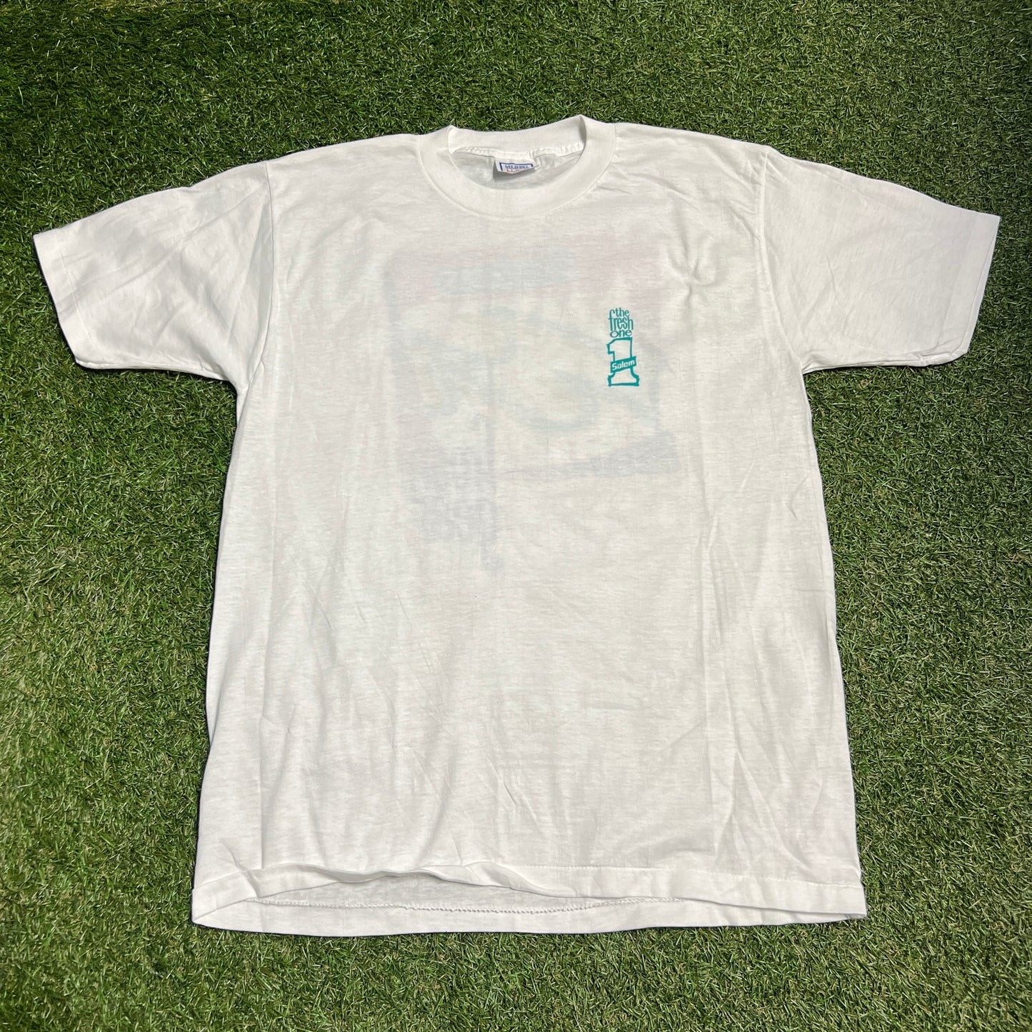 1991 Salem The Fresh One White Tee Size XL USED v13983