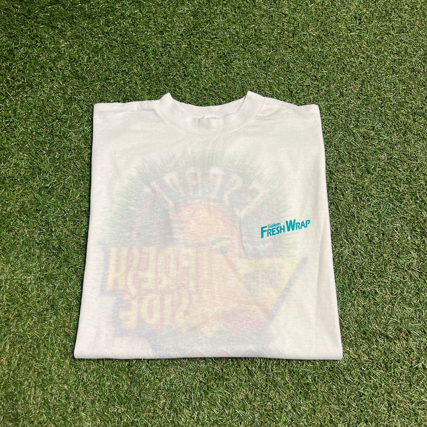1992 Salem Fresh Wrap White Tee Size XL USED v13984