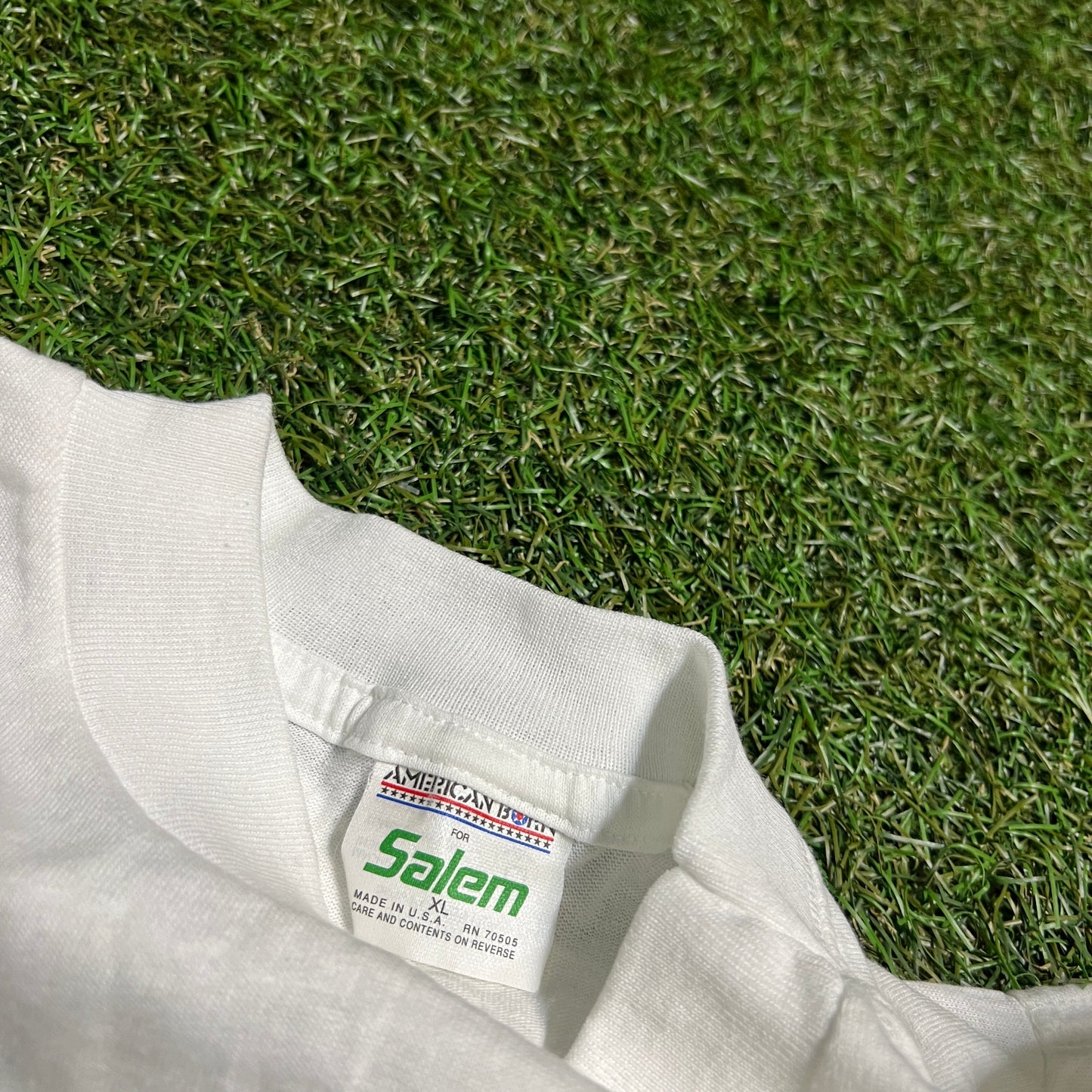 1992 Salem Fresh Wrap White Tee Size XL USED v13984