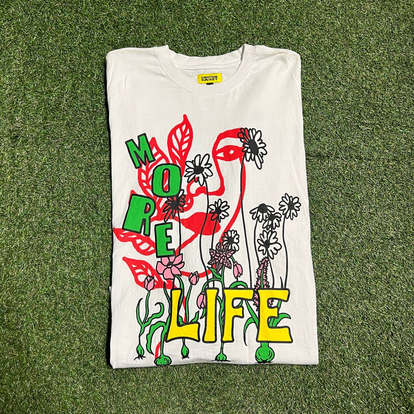 Chinatown Market More Life White Longsleeve Size XL USED x13235