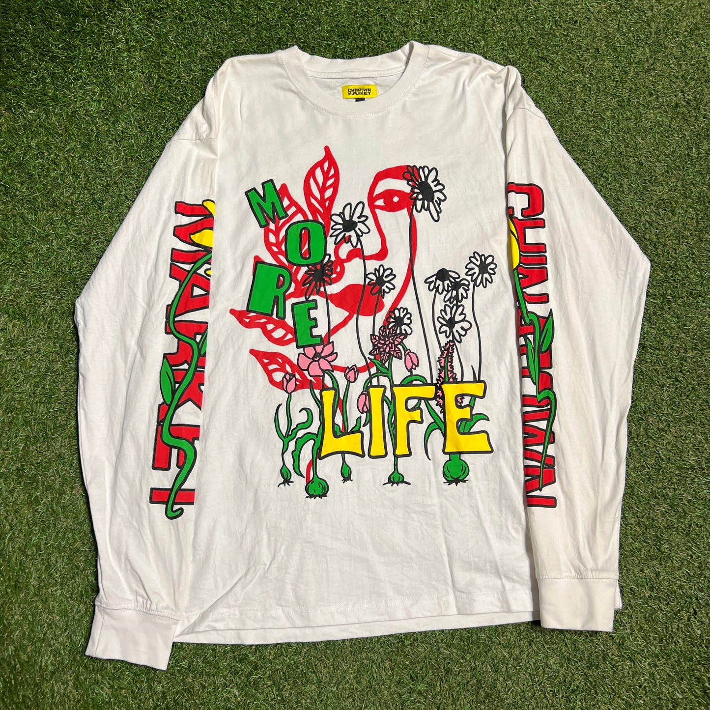 Chinatown Market More Life White Longsleeve Size XL USED x13235
