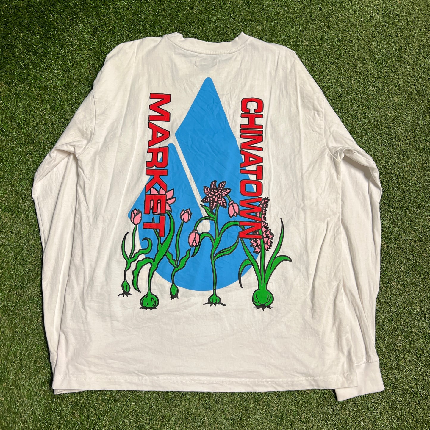 Chinatown Market More Life White Longsleeve Size XL USED x13235