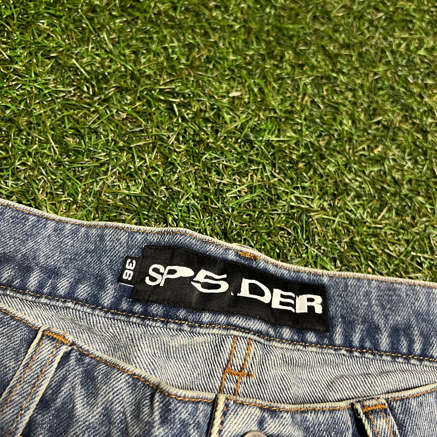 Sp5der Light Wash V3 Indigo Denim Size 36 NEW x12349