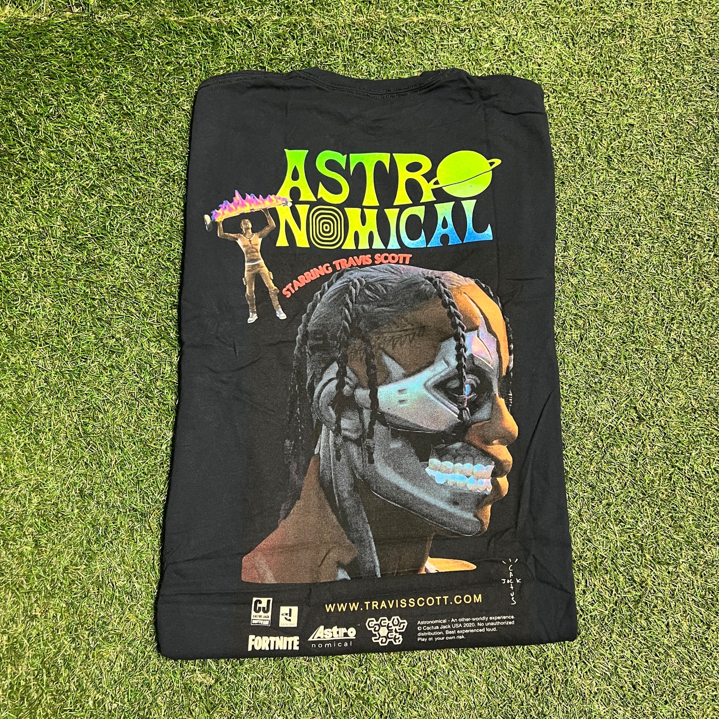 Travis Scott Sicko Event 2 Black Tee Size Large NEW x11484