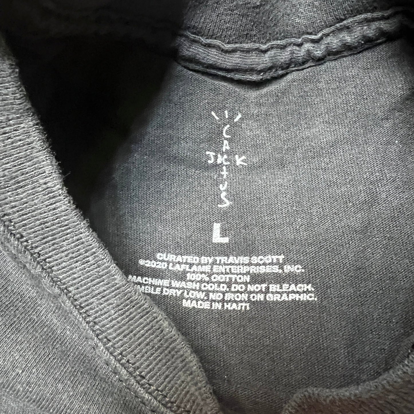 Travis Scott Sicko Event 2 Black Tee Size Large NEW x11484