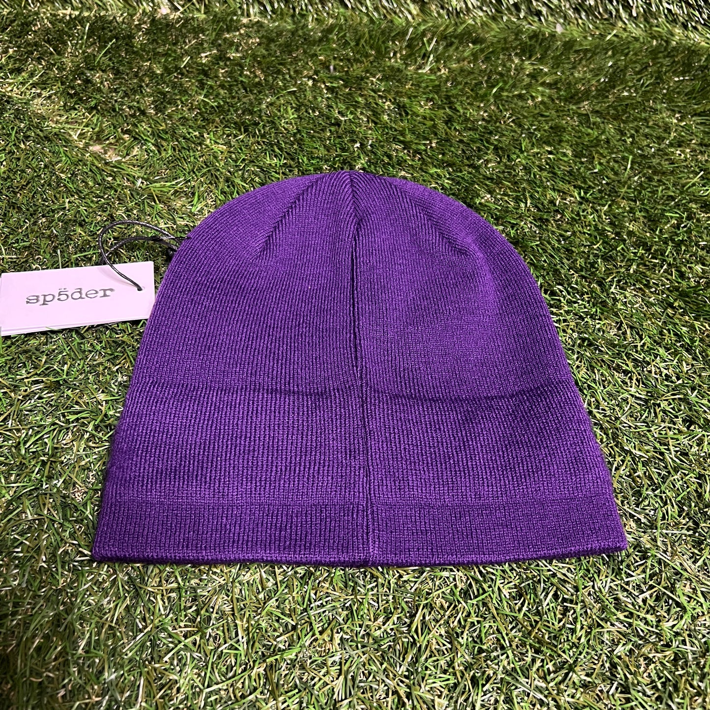 Sp5der Fuzzy Logo Mohair Purple Beanie NEW x12373
