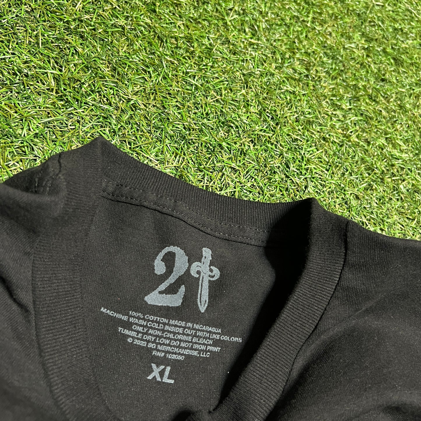 21 Savage IAAB 2023 Tour Black Tee Size XL USED x13274